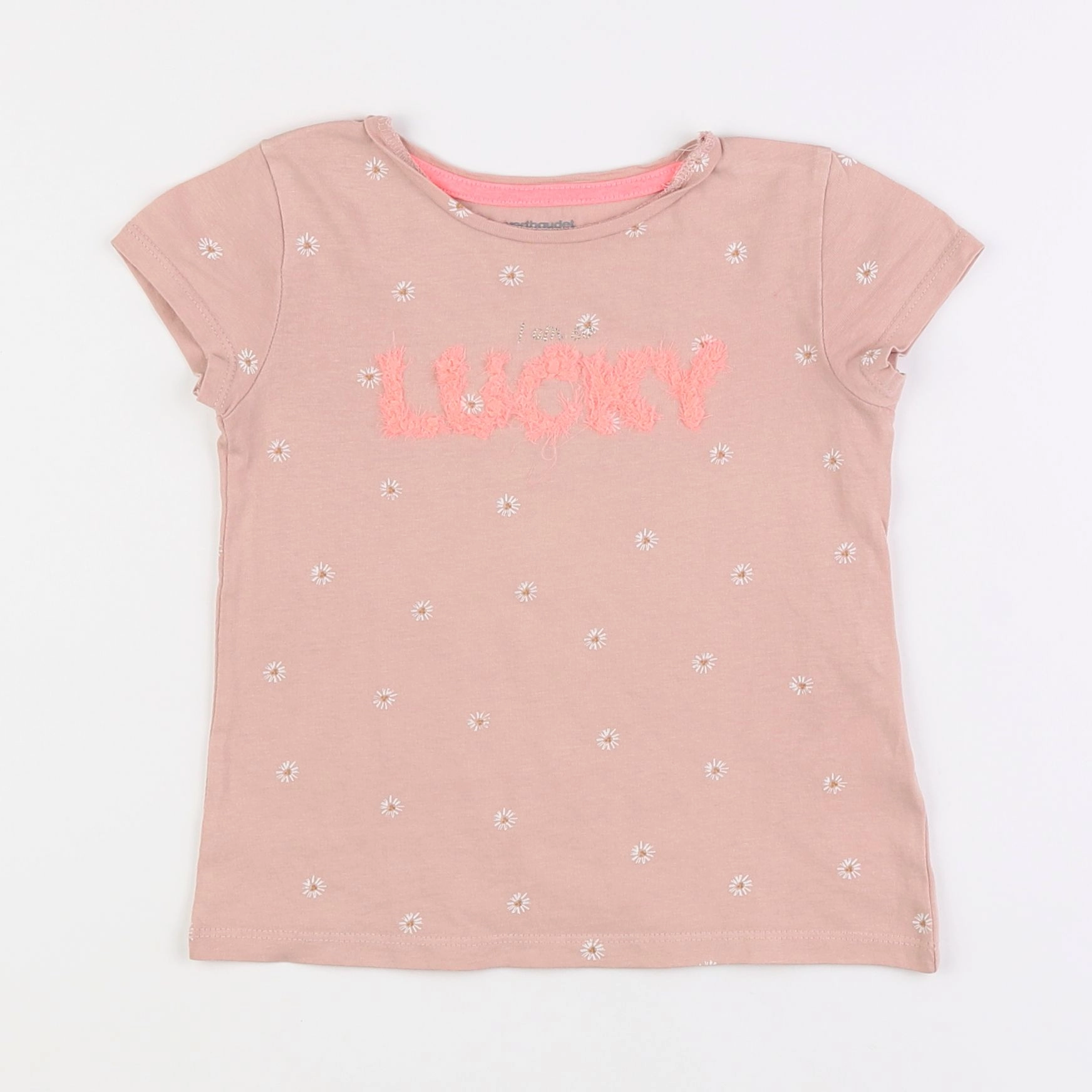 Vertbaudet - tee-shirt rose - 4 ans