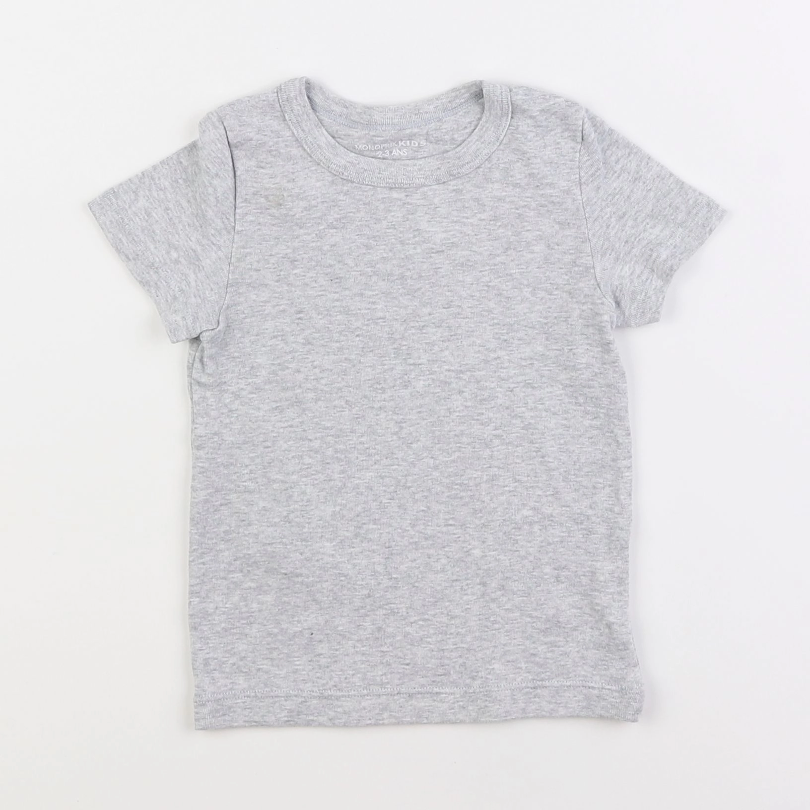 Monoprix - tee-shirt gris - 2/3 ans