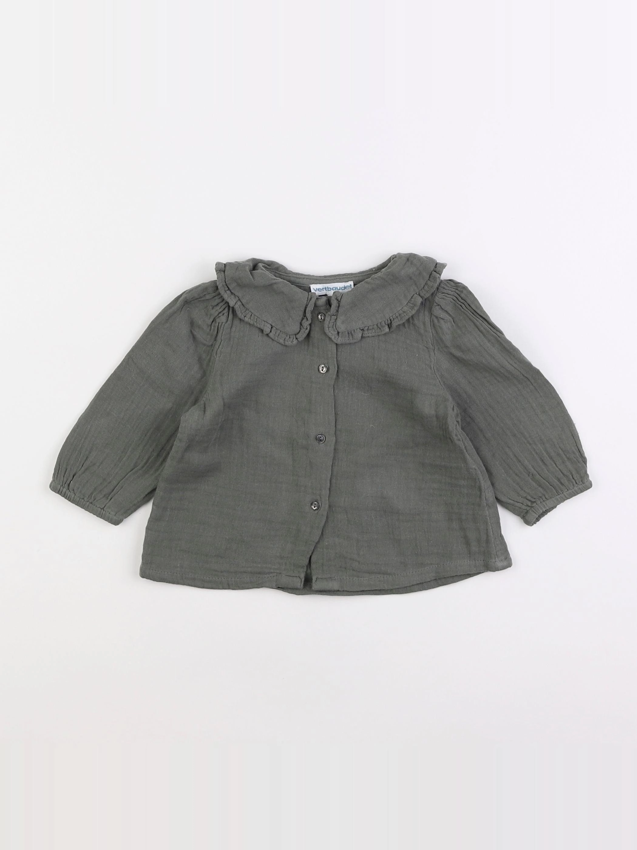 Vertbaudet - blouse vert - 6 mois