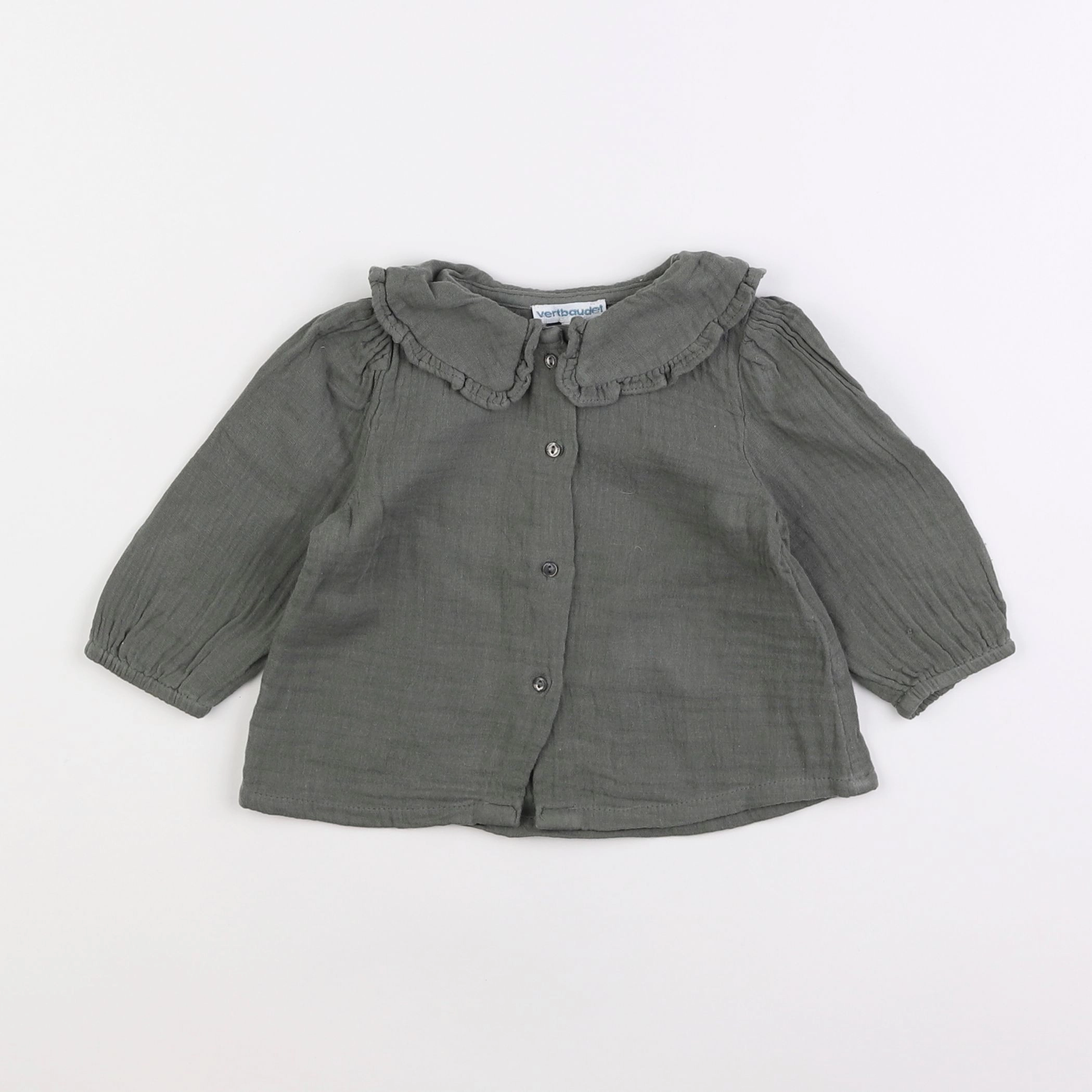 Vertbaudet - blouse vert - 6 mois