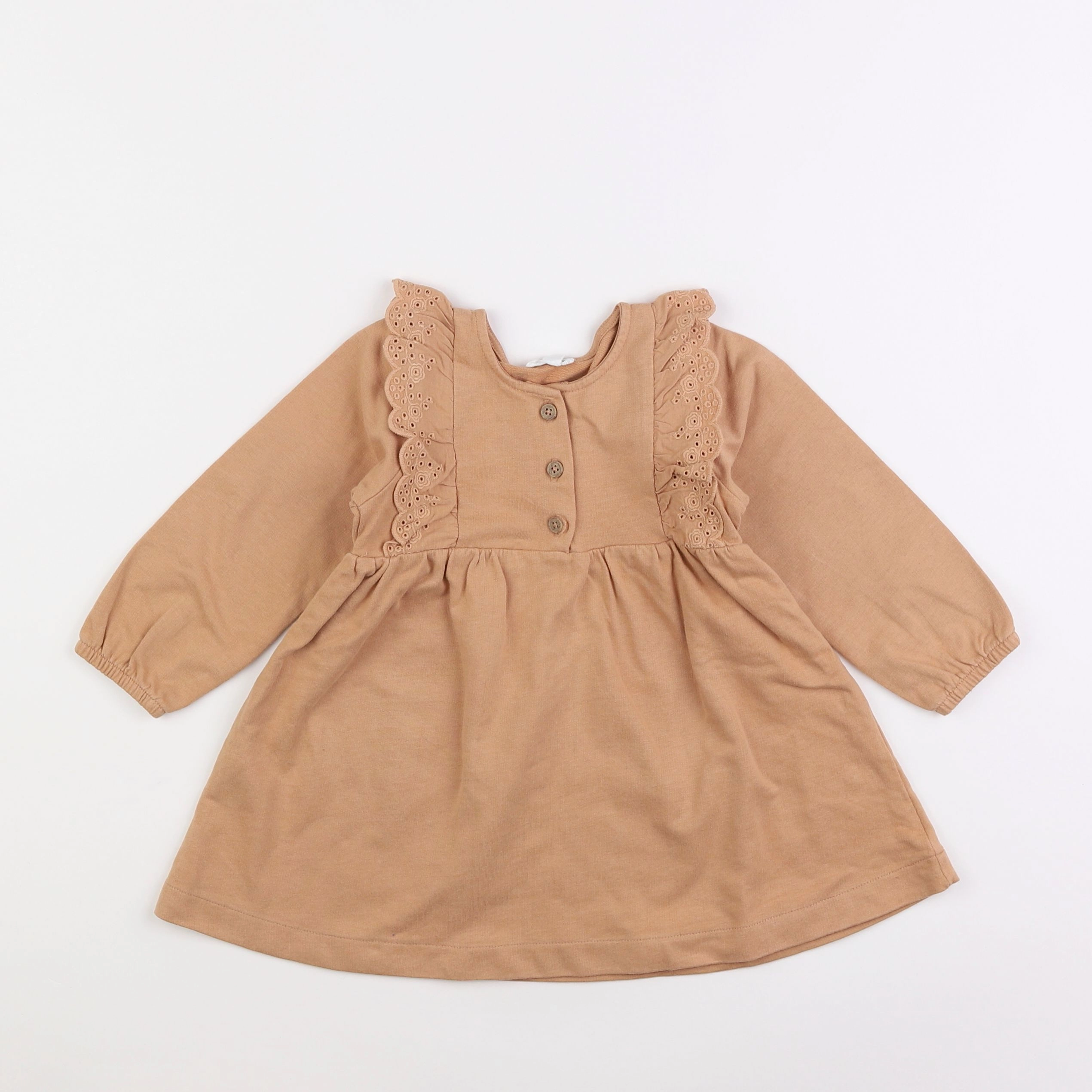 Vertbaudet - robe beige - 2 ans