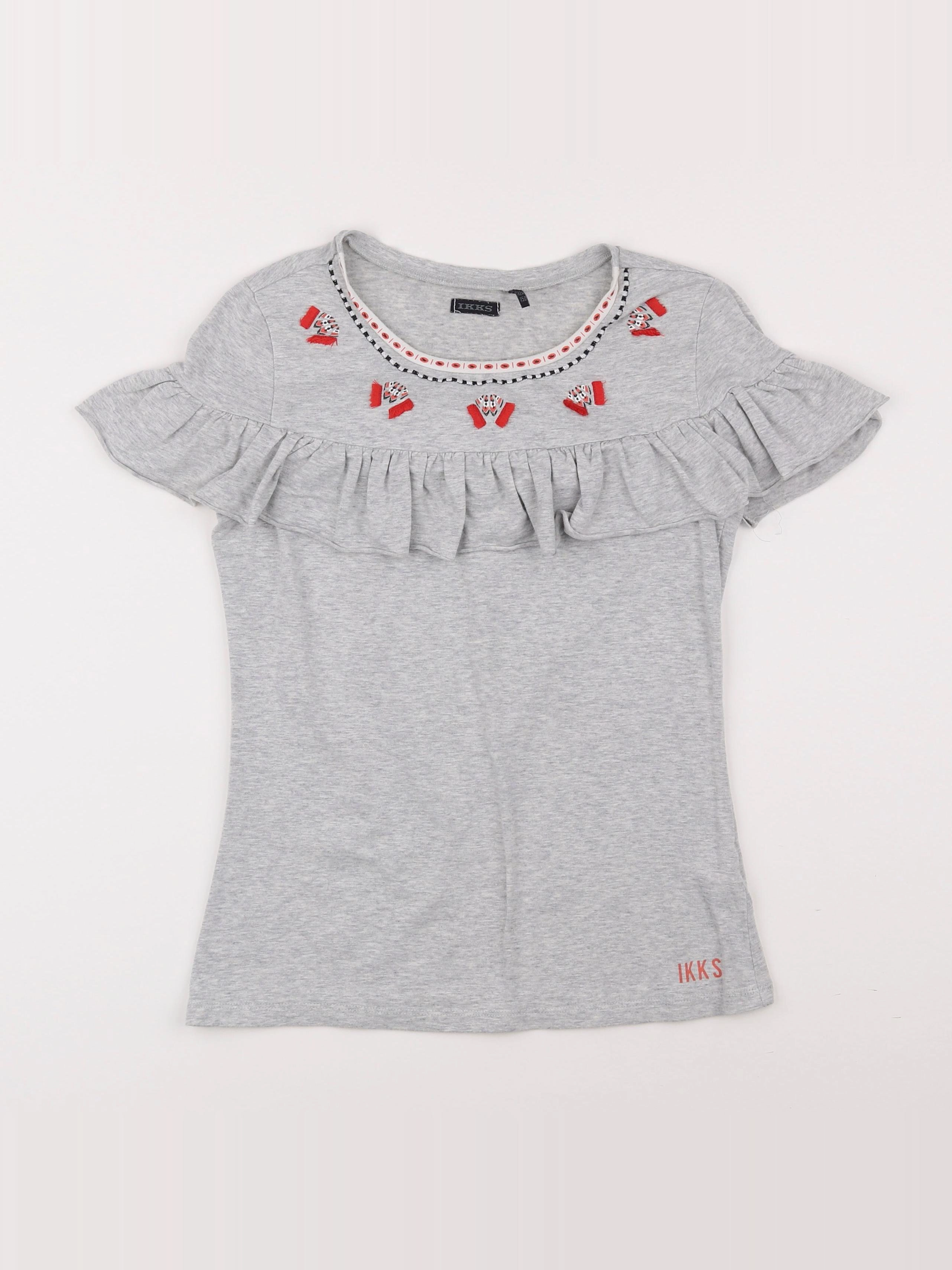 IKKS - tee-shirt gris - 12 ans