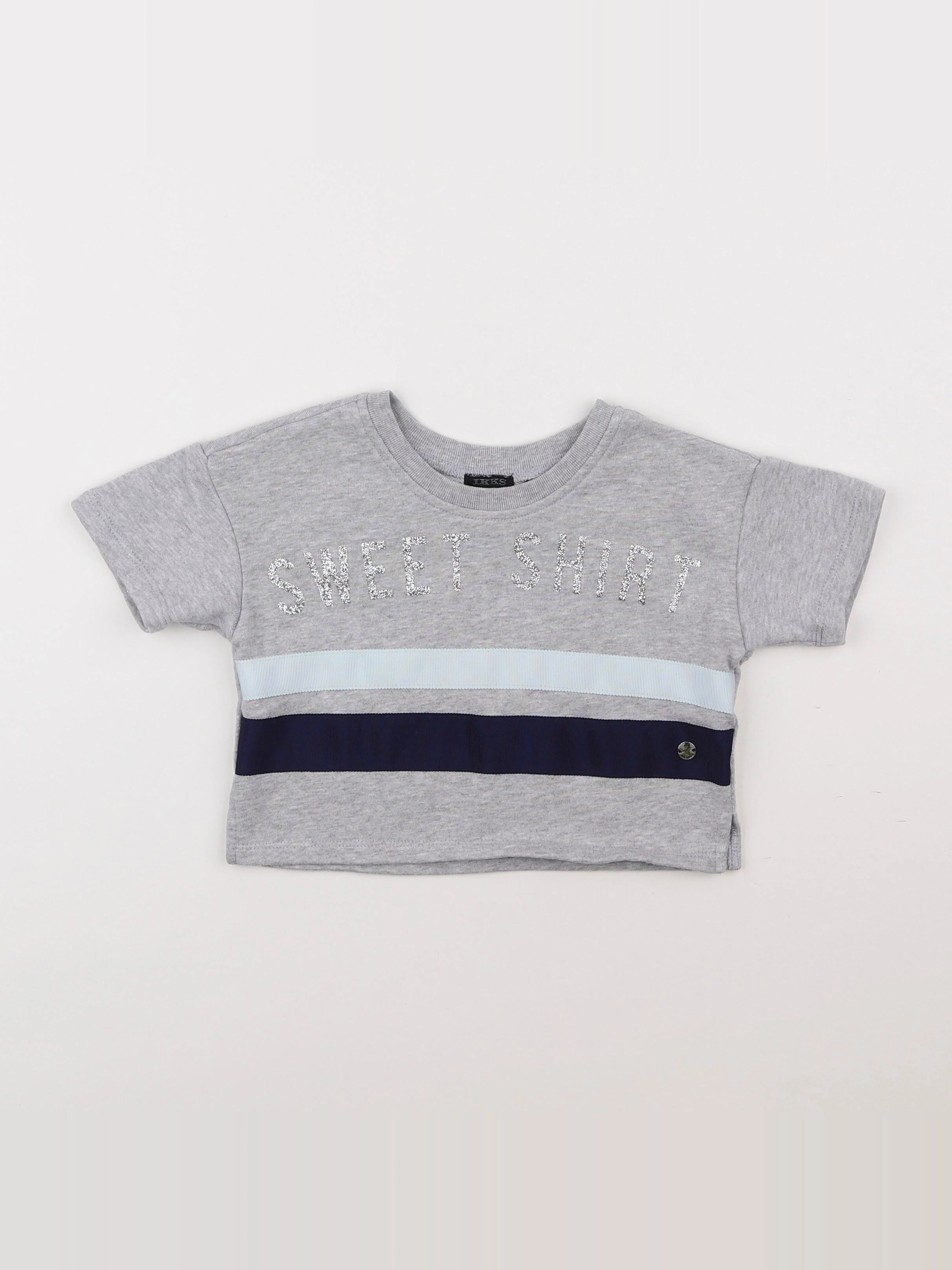 IKKS - tee-shirt gris - 4 ans