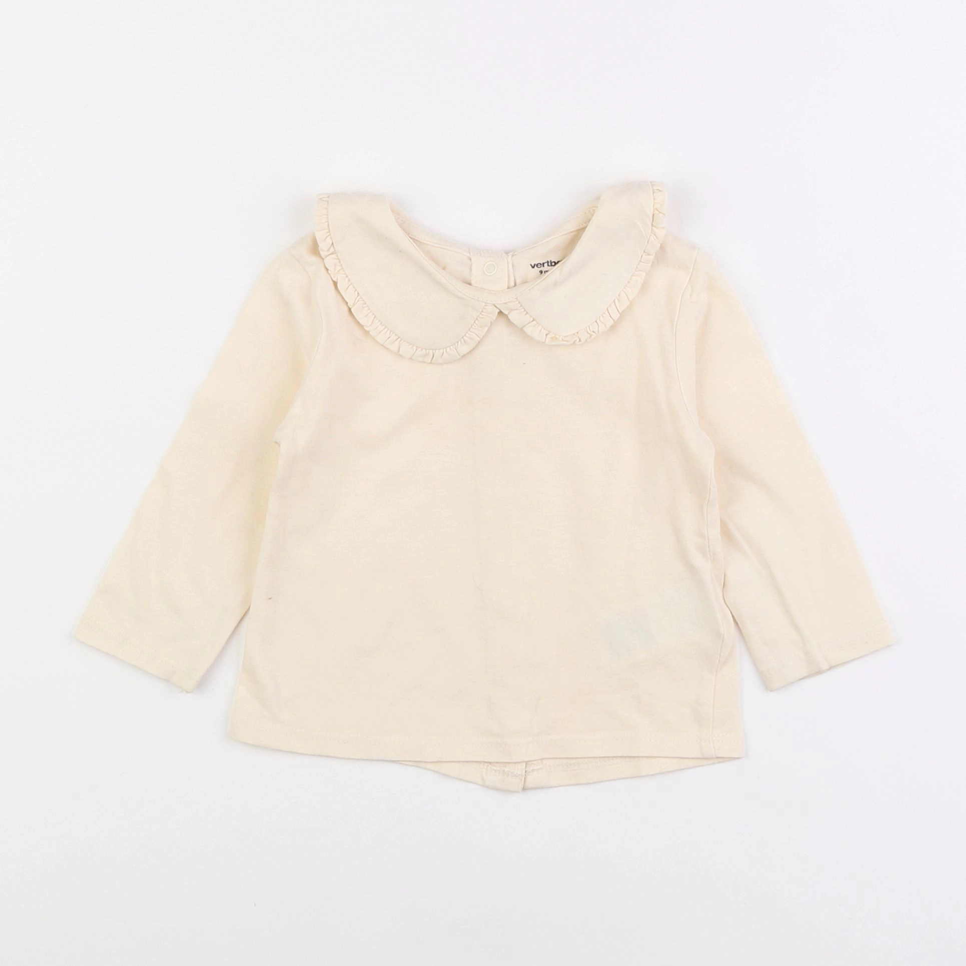 Vertbaudet - tee-shirt beige - 9 mois