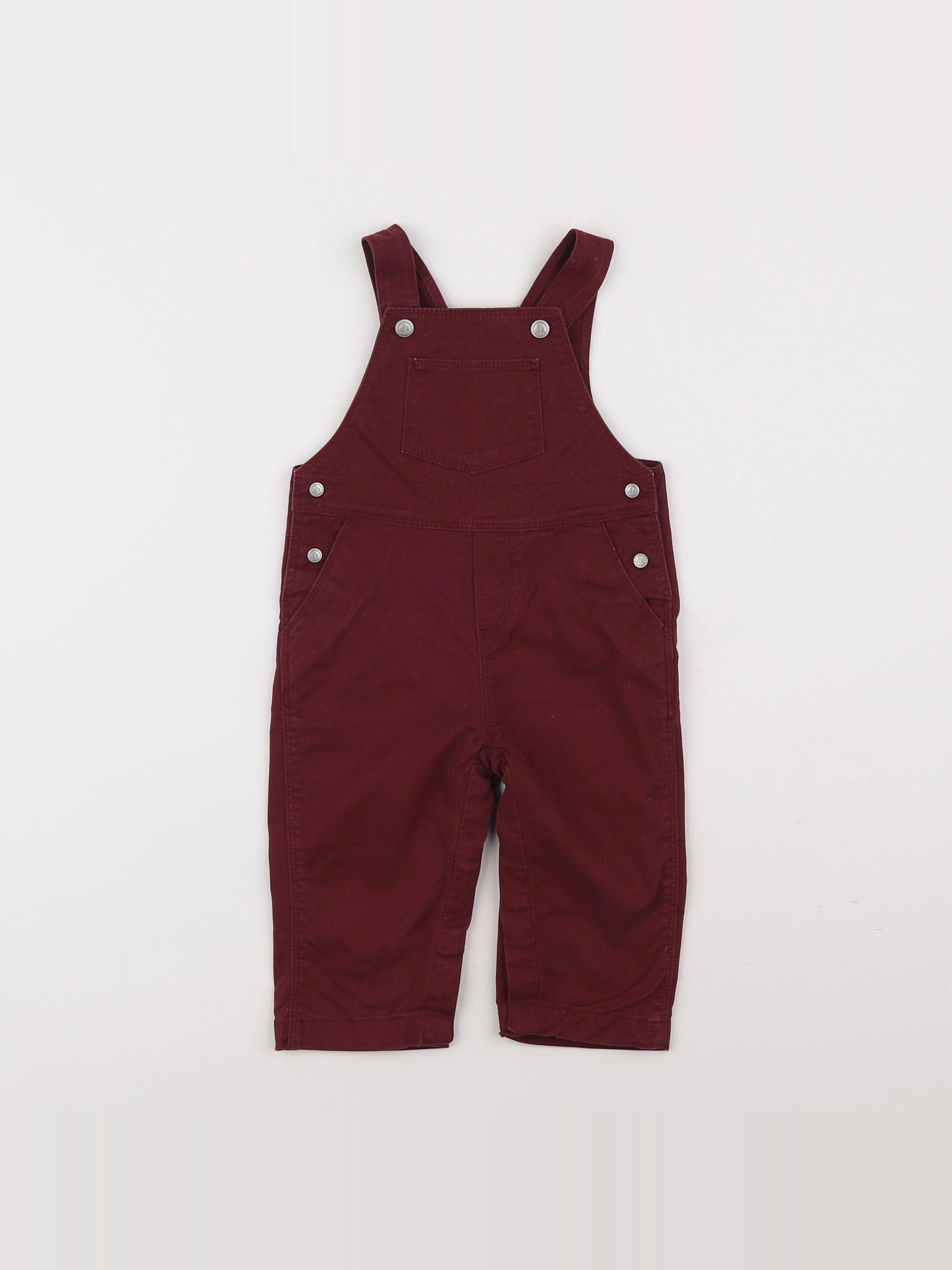 Petit Bateau - salopette rouge - 6 mois