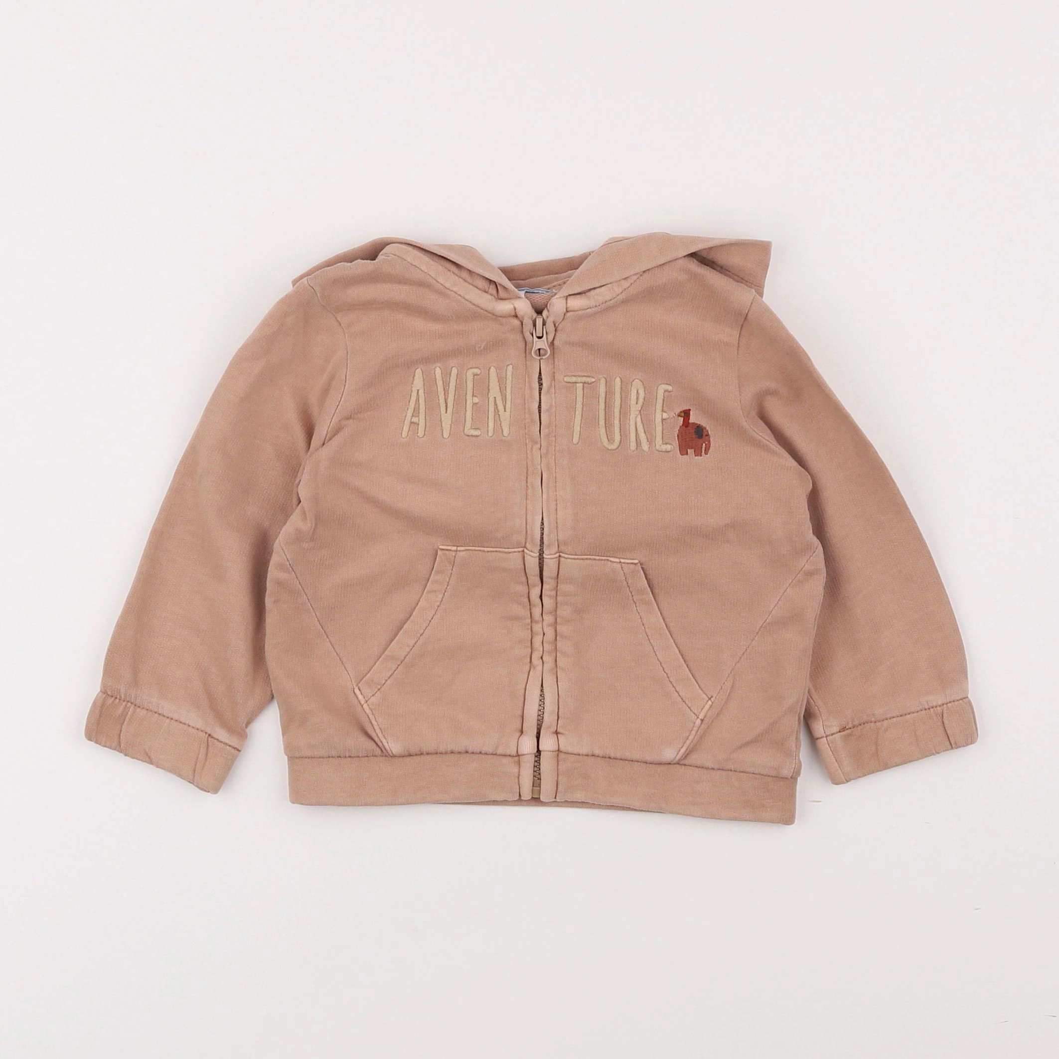 Vertbaudet - sweat beige - 6 mois