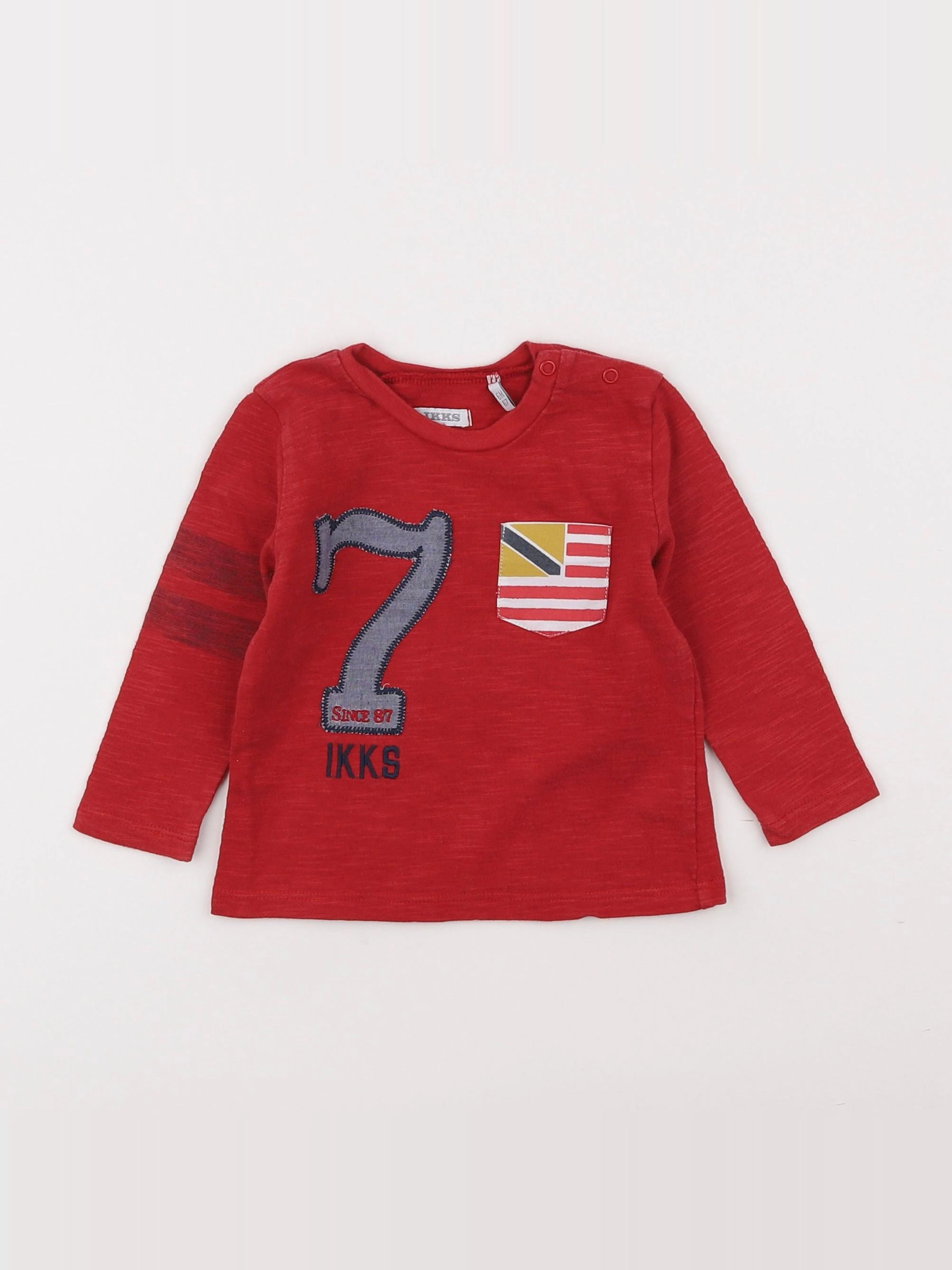 IKKS - tee-shirt rouge - 6 mois