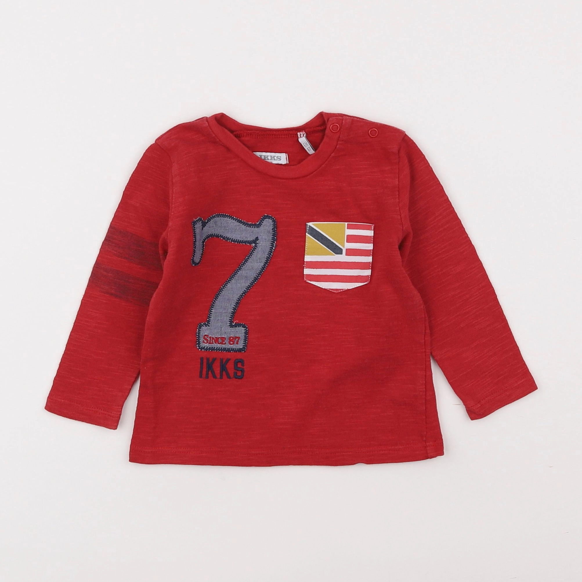 IKKS - tee-shirt rouge - 6 mois