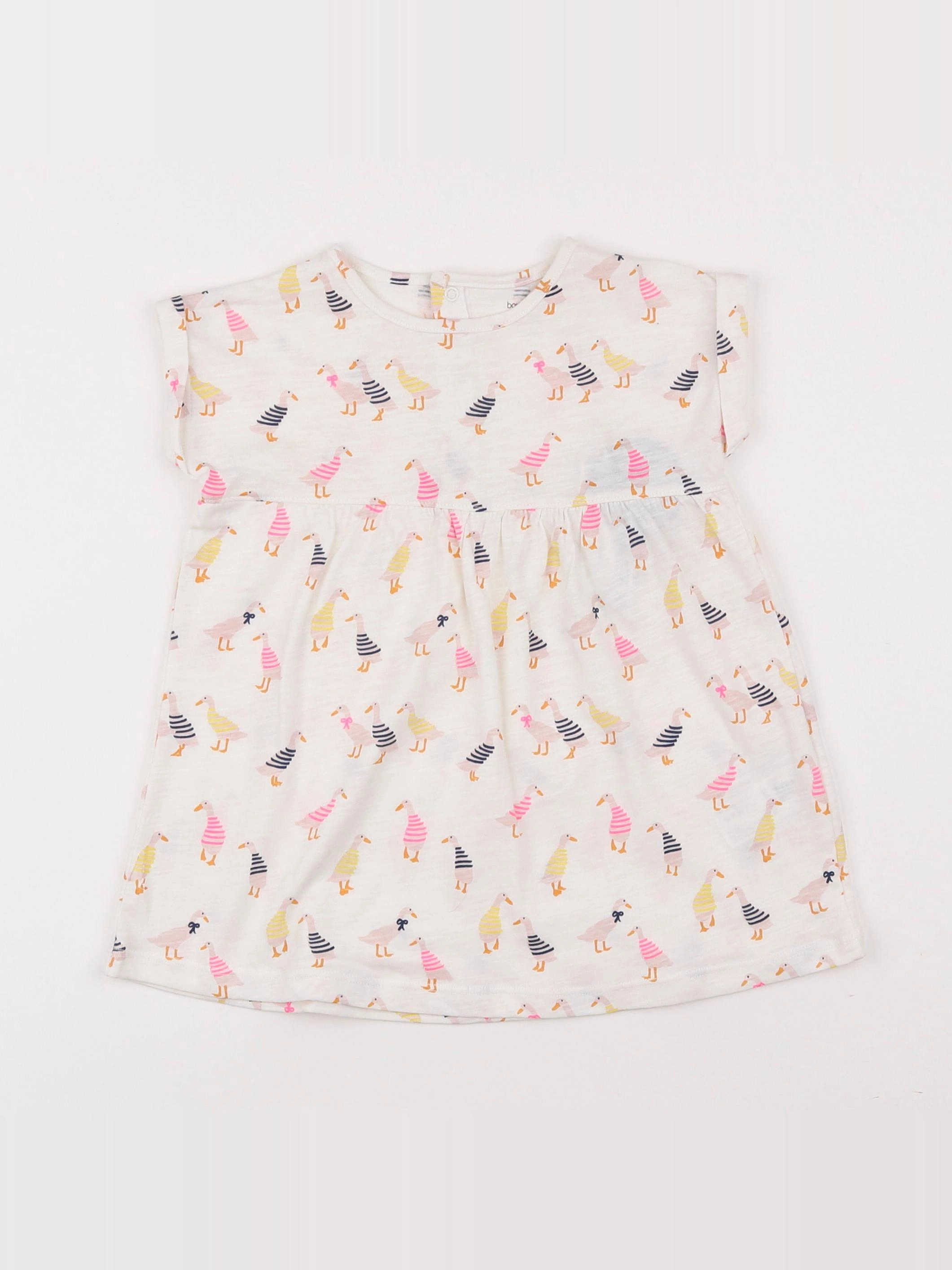 Monoprix - robe beige - 12 mois
