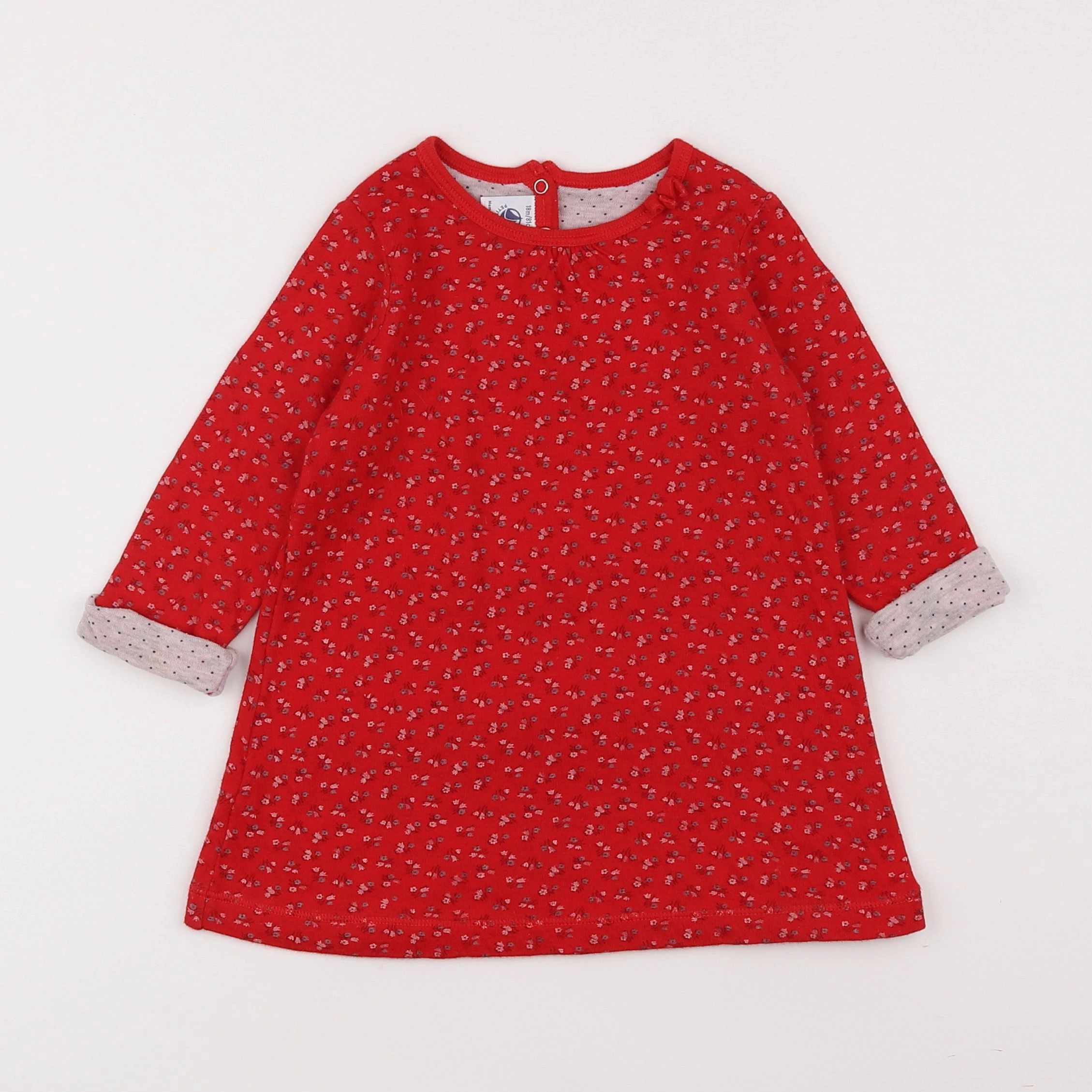 Petit Bateau - robe rouge - 18 mois