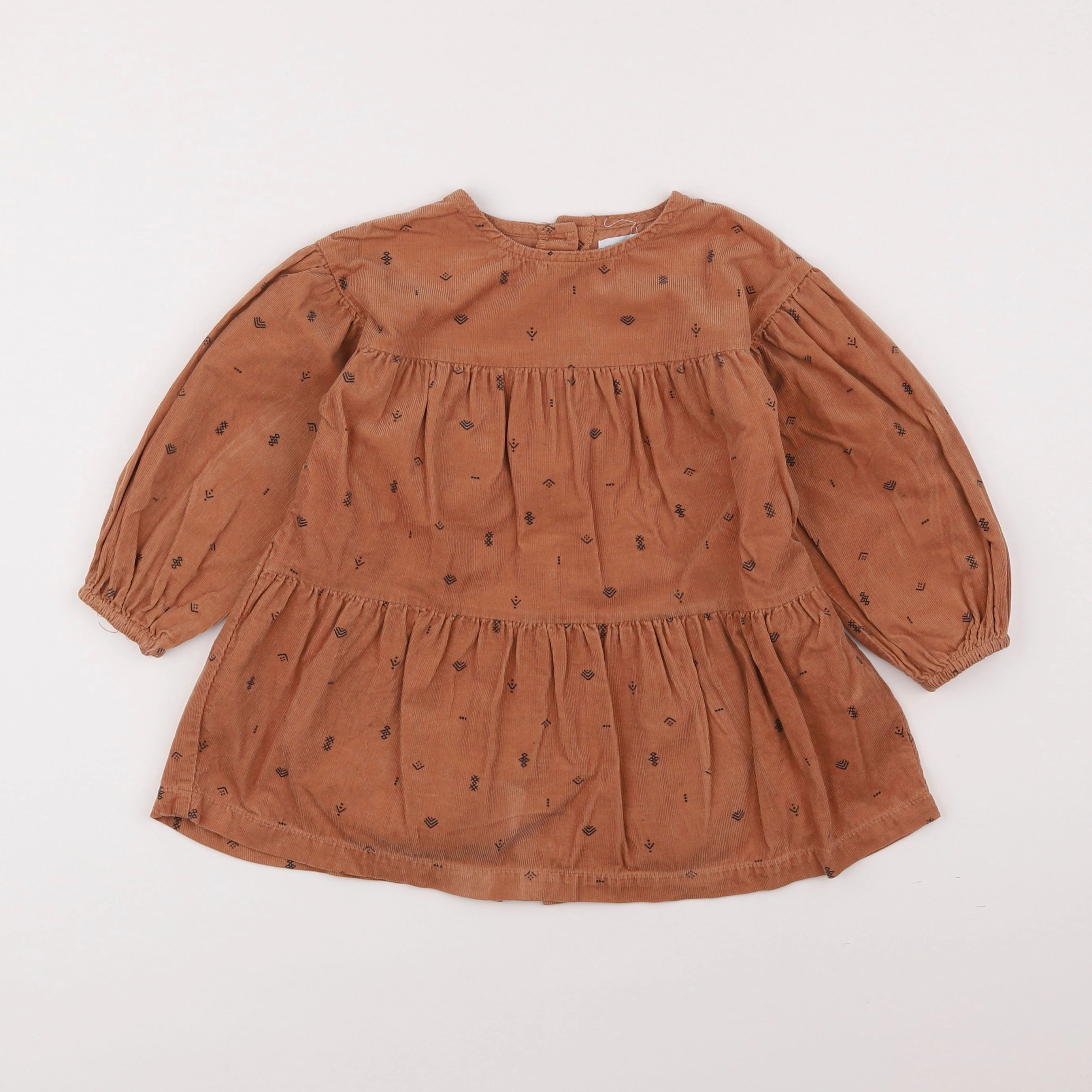 Vertbaudet - robe marron - 2 ans