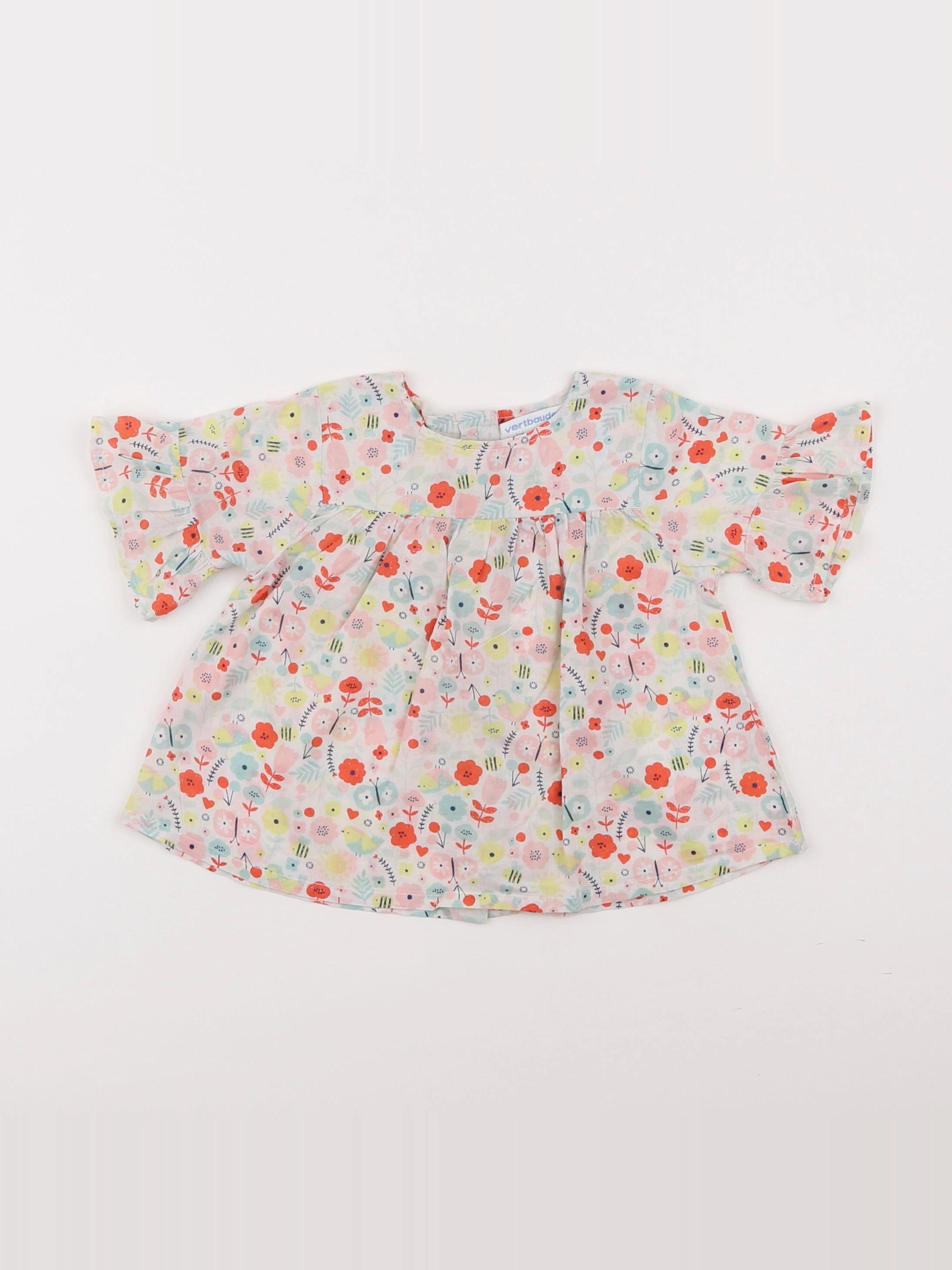 Vertbaudet - blouse multicolore - 9 mois