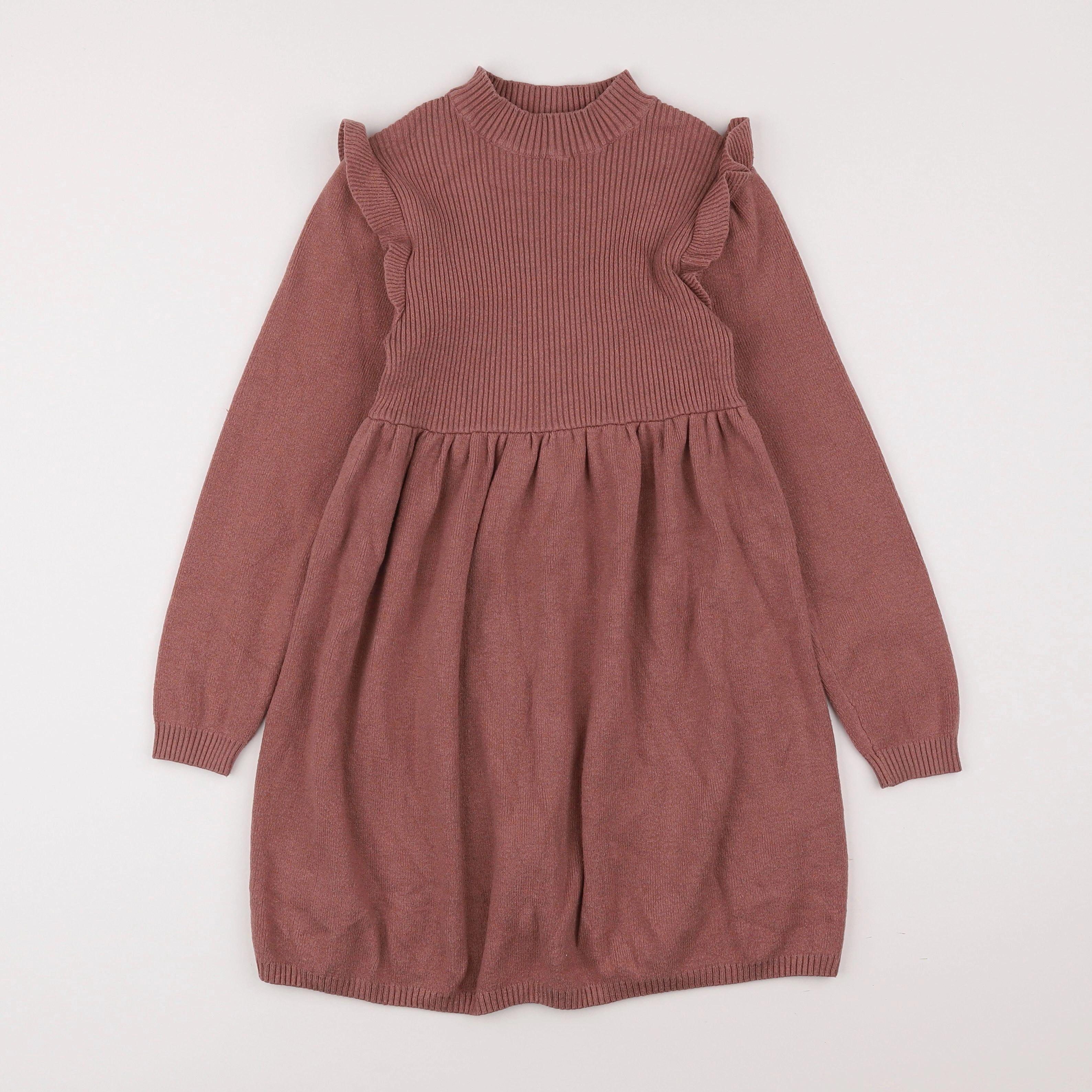 Vertbaudet - robe marron - 8 ans