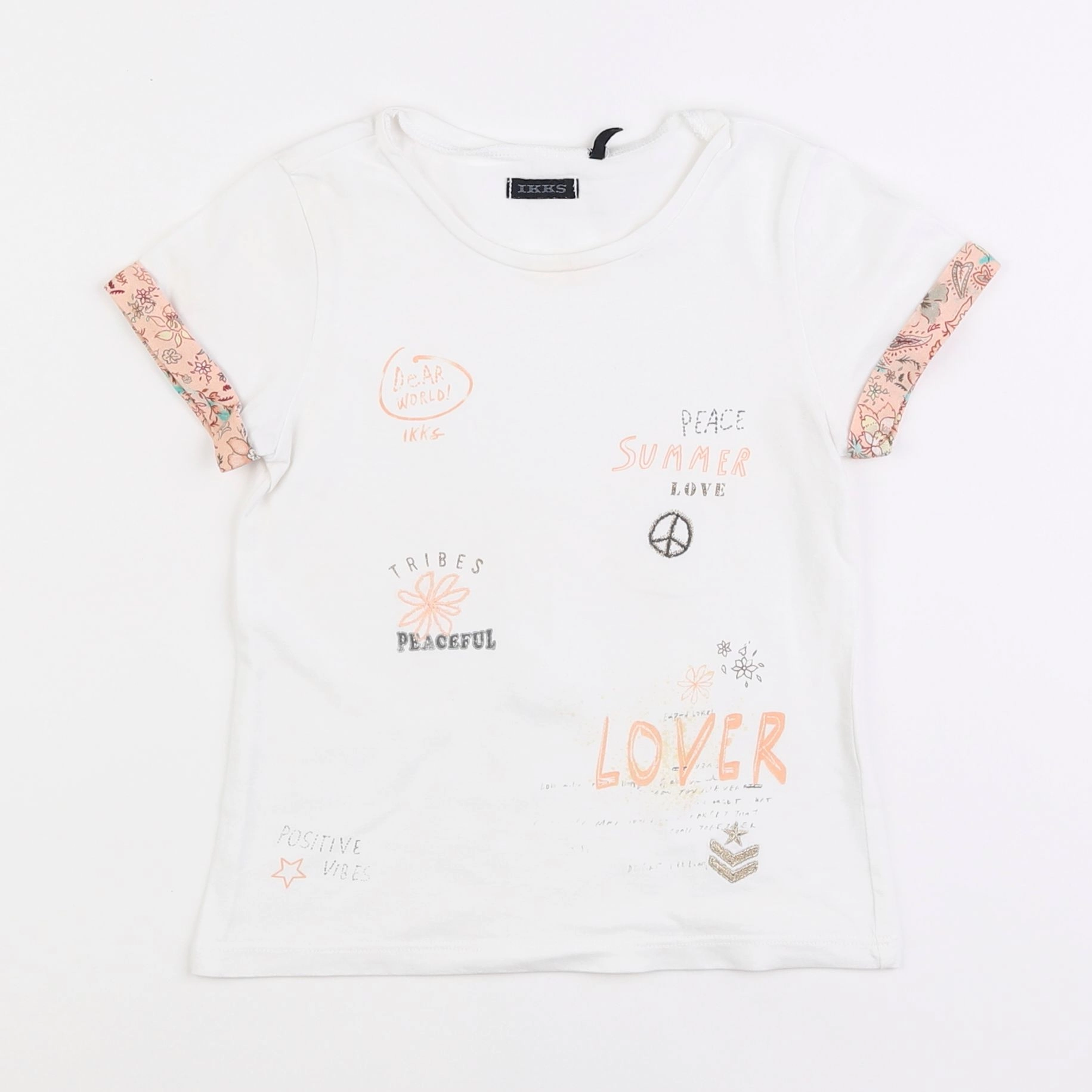 IKKS - tee-shirt blanc - 4 ans