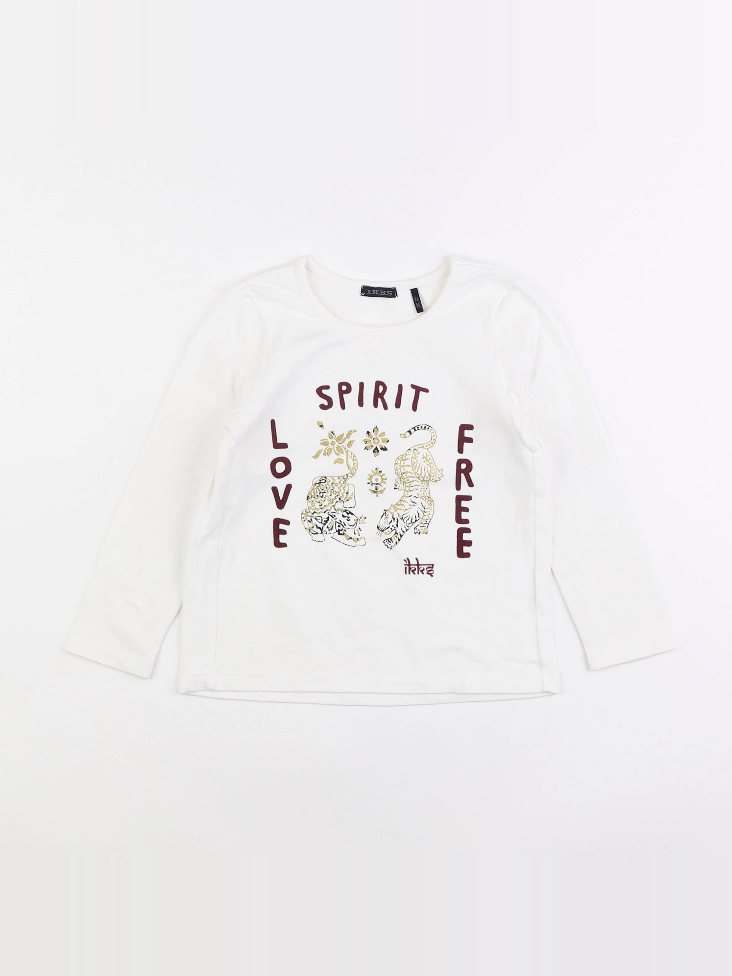 IKKS - tee-shirt blanc - 3 ans
