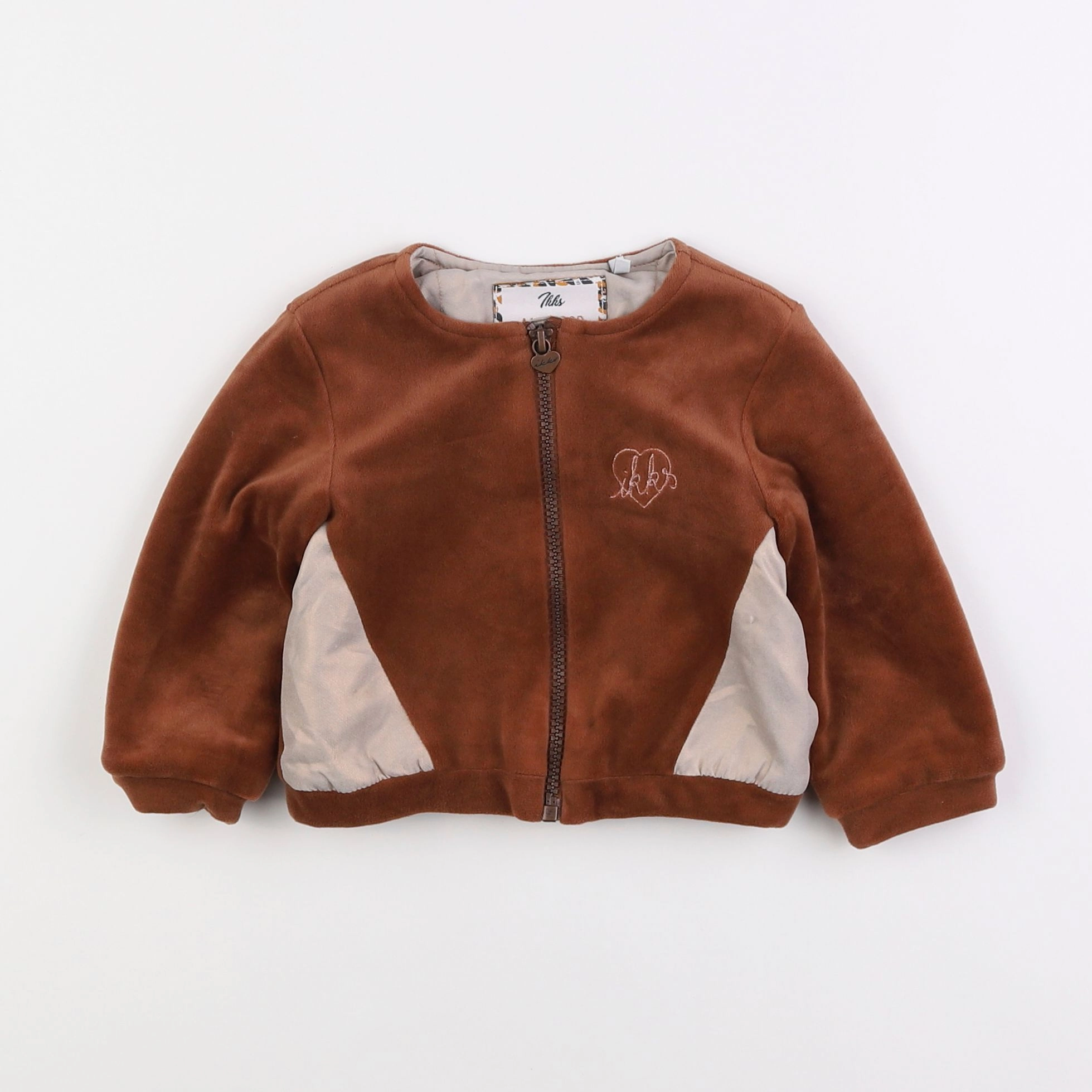IKKS - gilet réversible marron - 18 mois