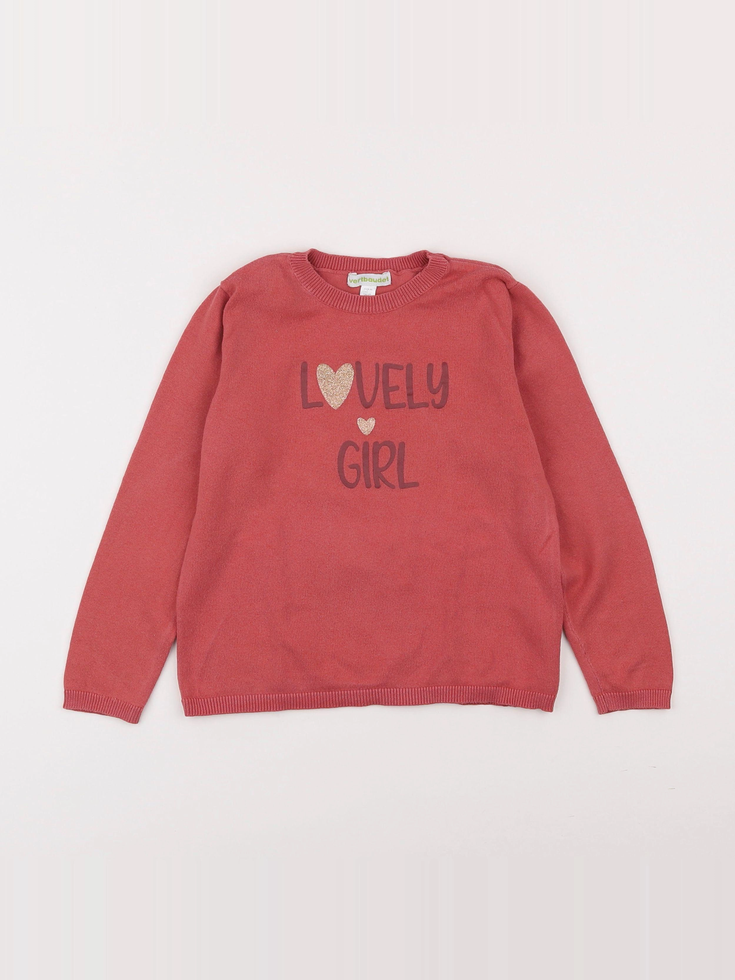 Vertbaudet - pull rose - 5 ans