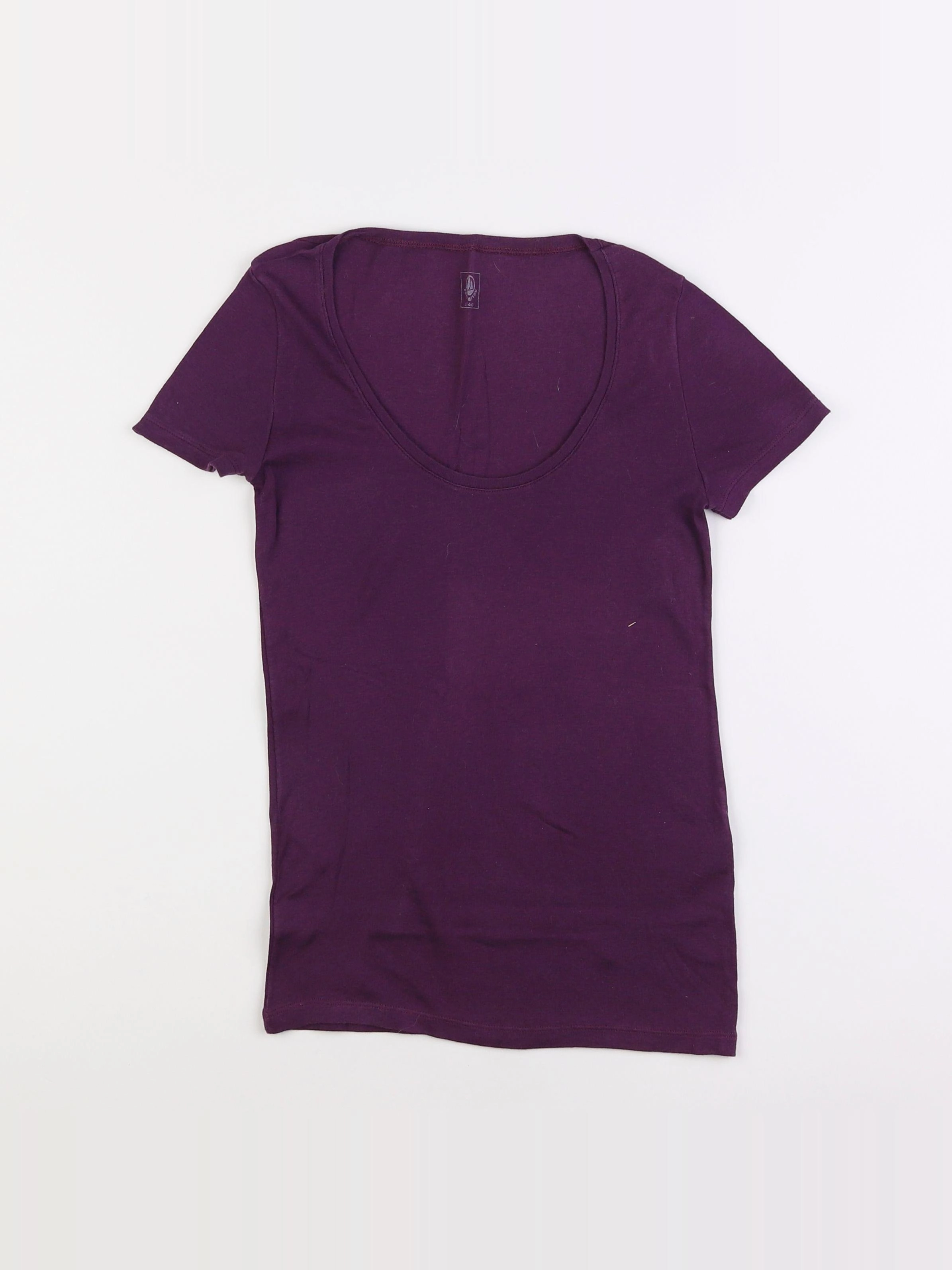 Petit Bateau - tee-shirt violet - 14 ans