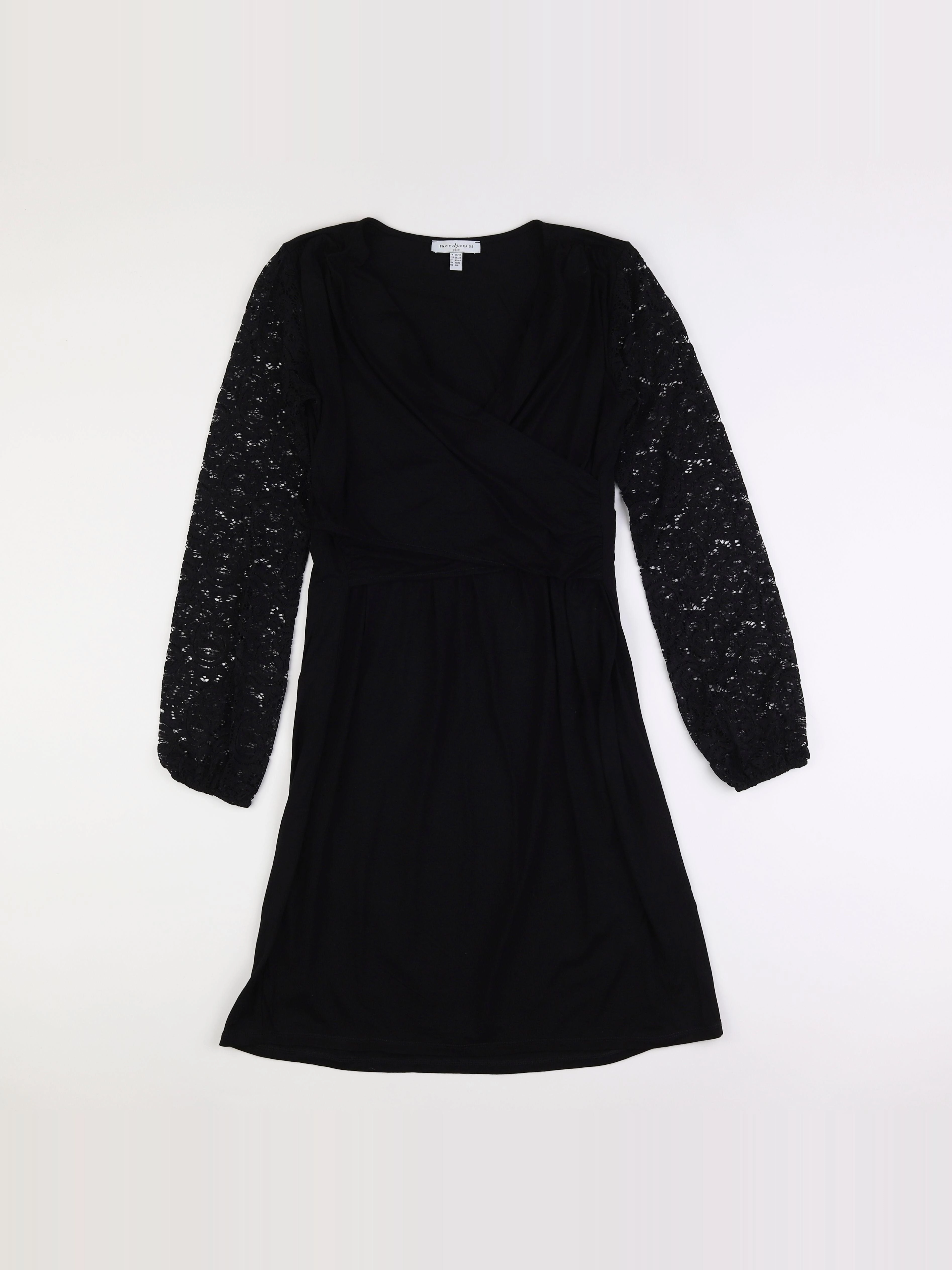 Envie de fraise - robe grossesse, allaitement noir - 38 à 40