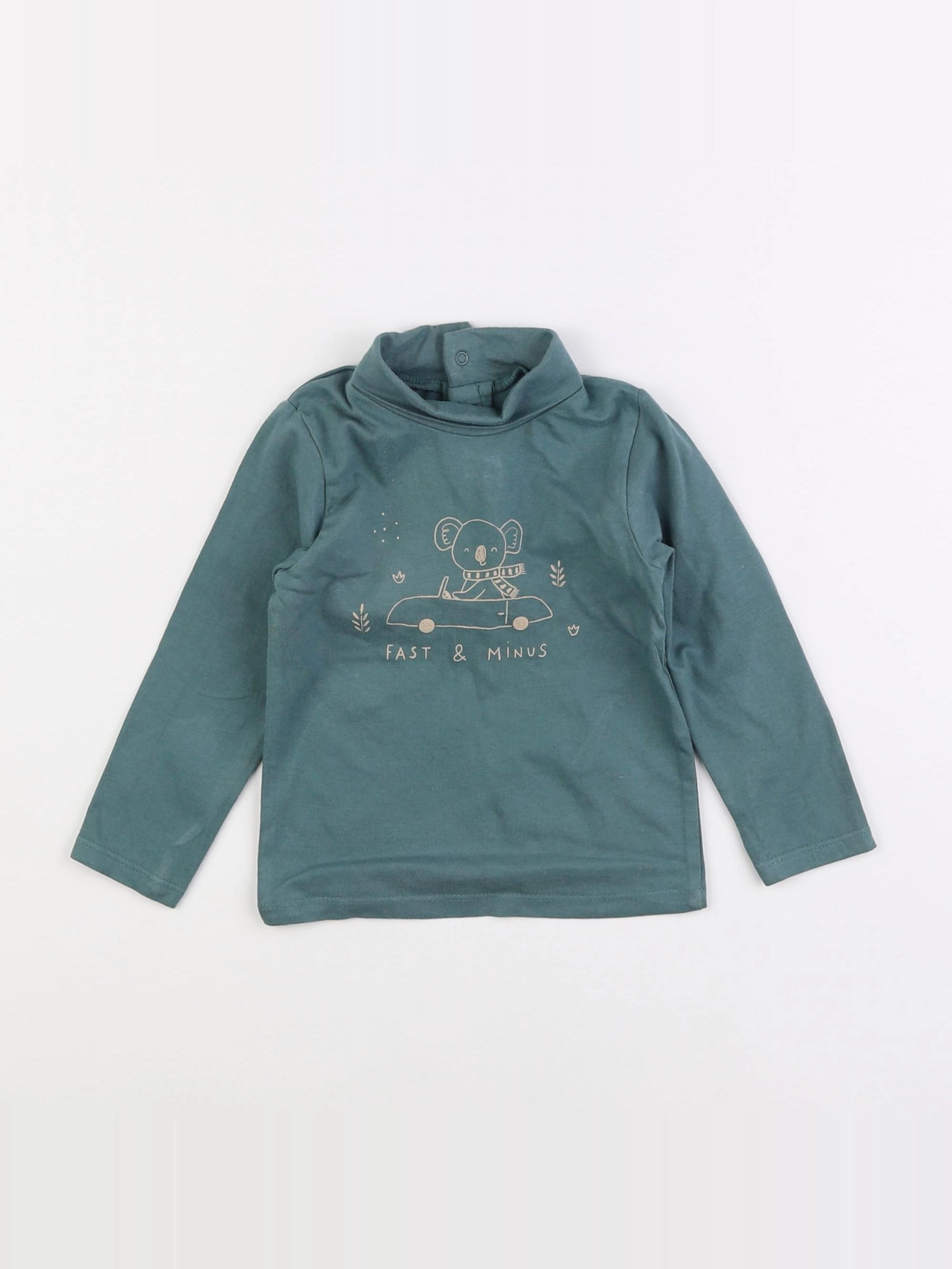 Vertbaudet - sous-pull vert - 18 mois