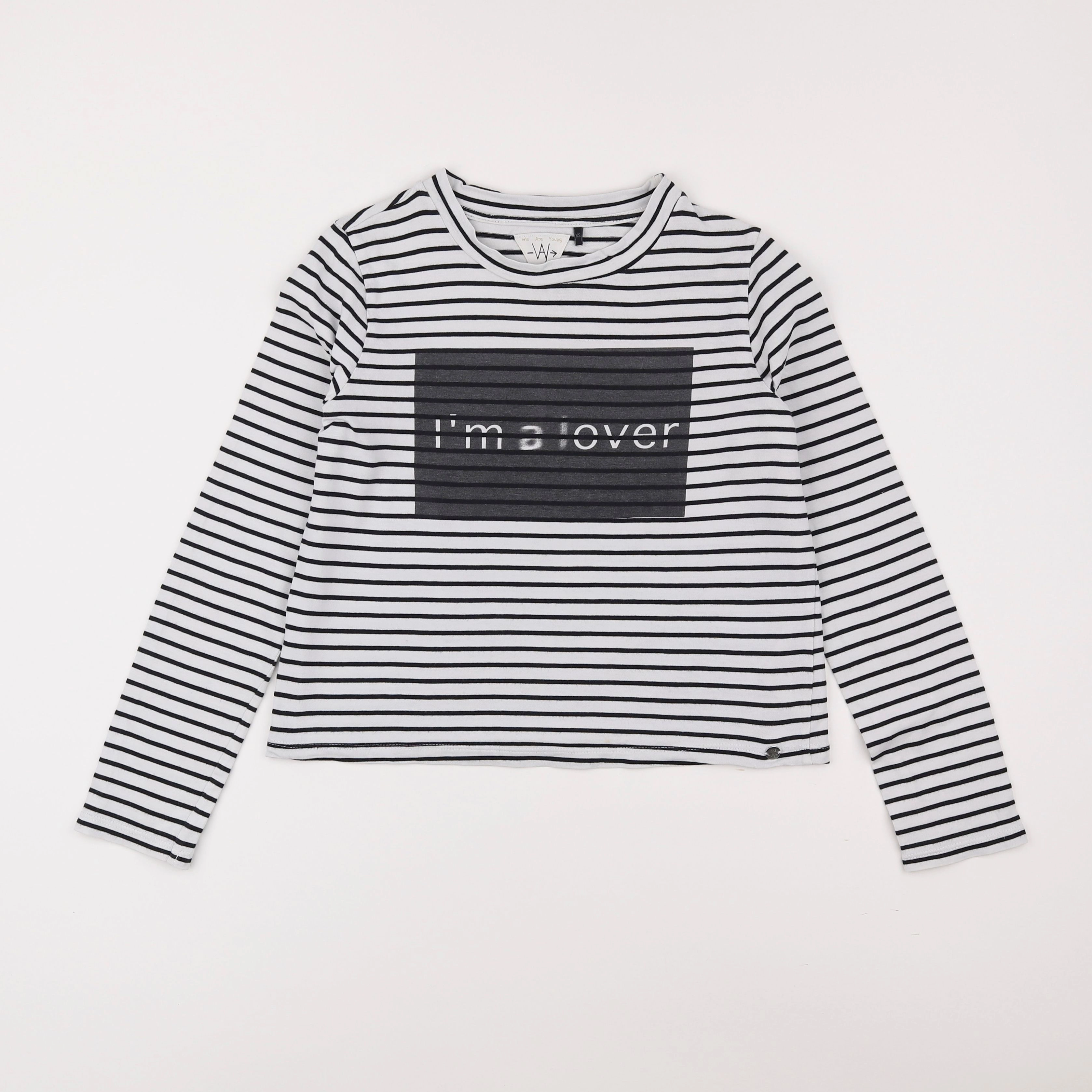 IKKS - tee-shirt blanc, noir - 12 ans