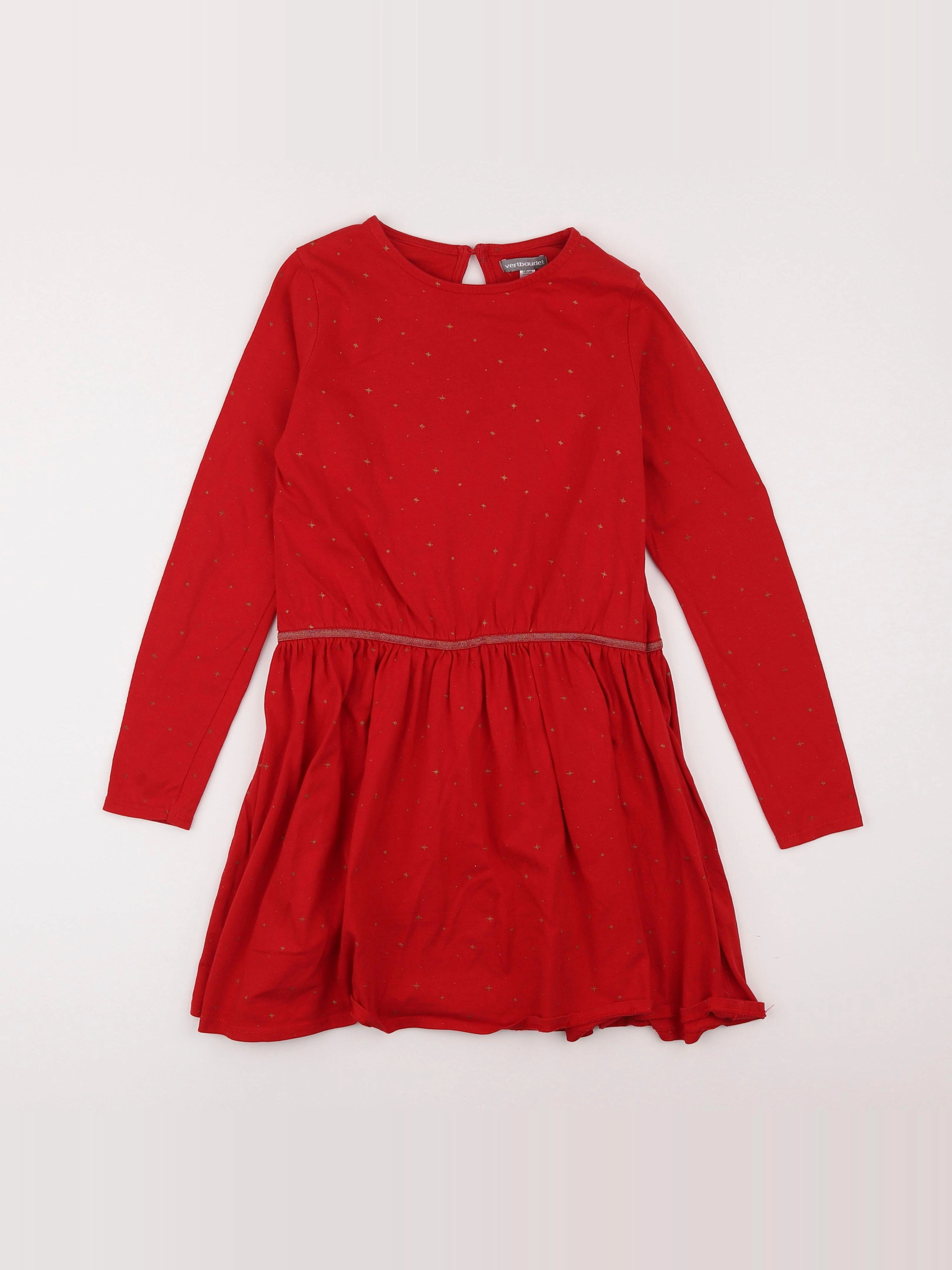 Vertbaudet - robe rouge - 10 ans