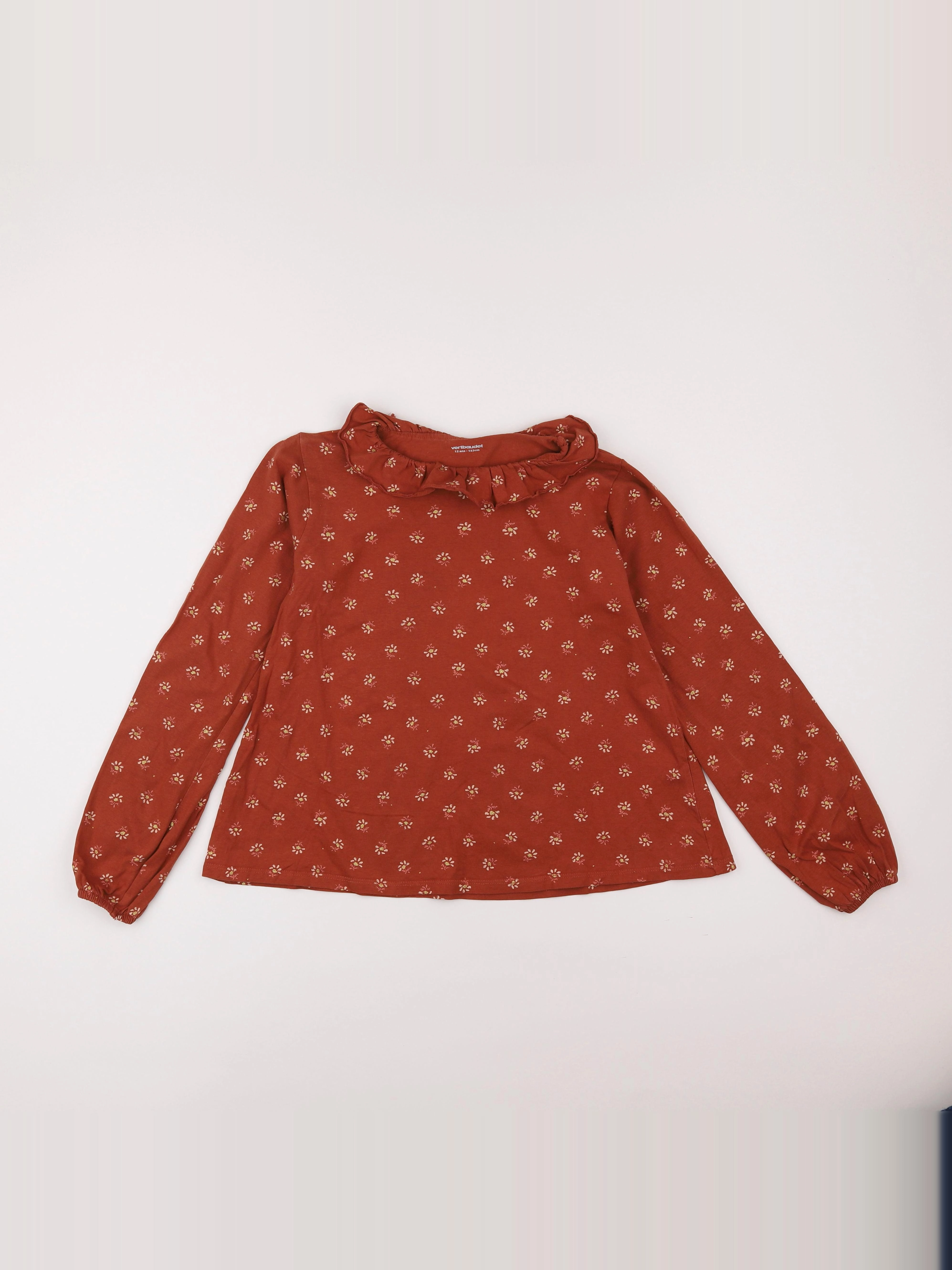 Vertbaudet - tee-shirt marron - 12 ans