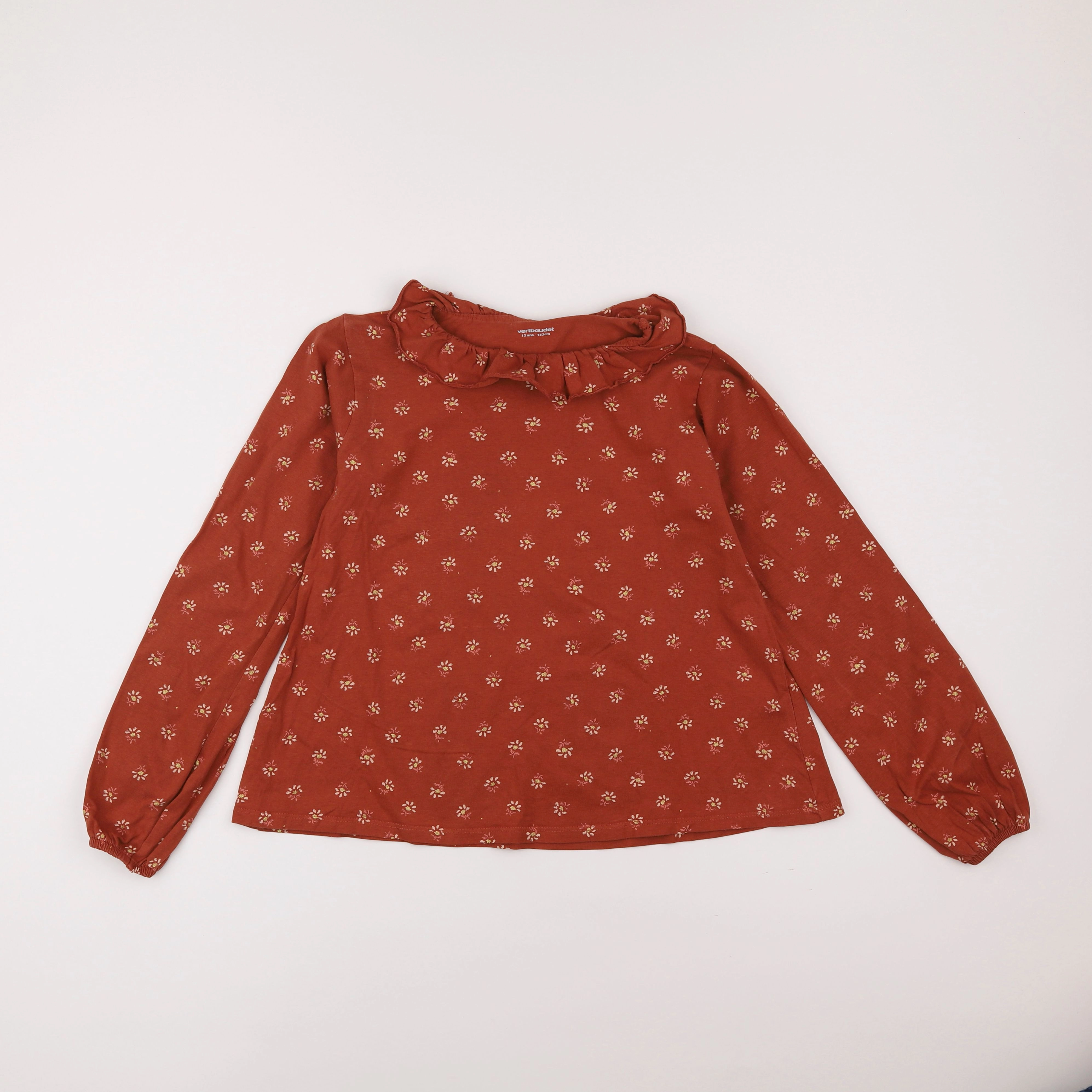 Vertbaudet - tee-shirt marron - 12 ans