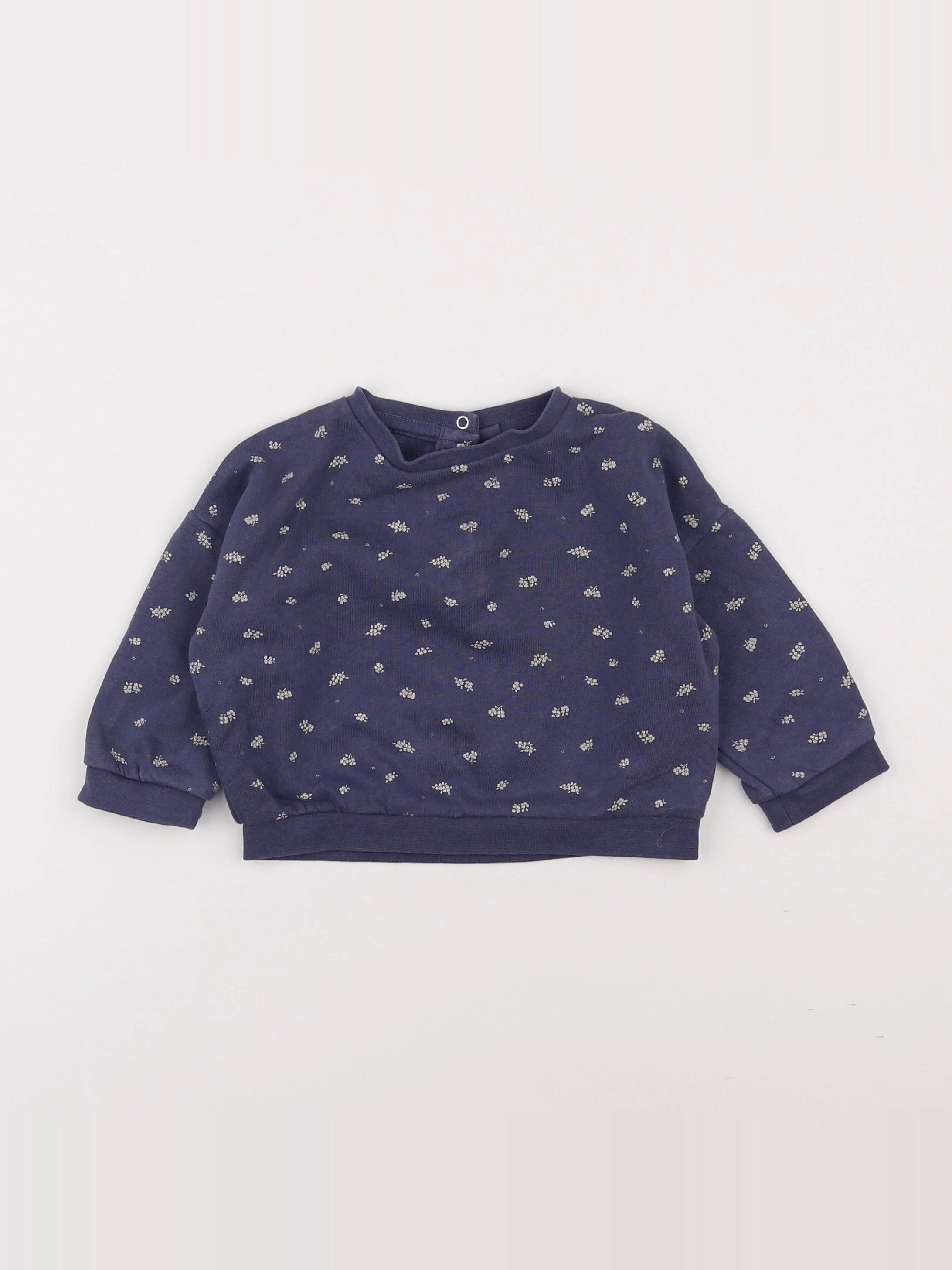 Vertbaudet - sweat bleu - 9 mois