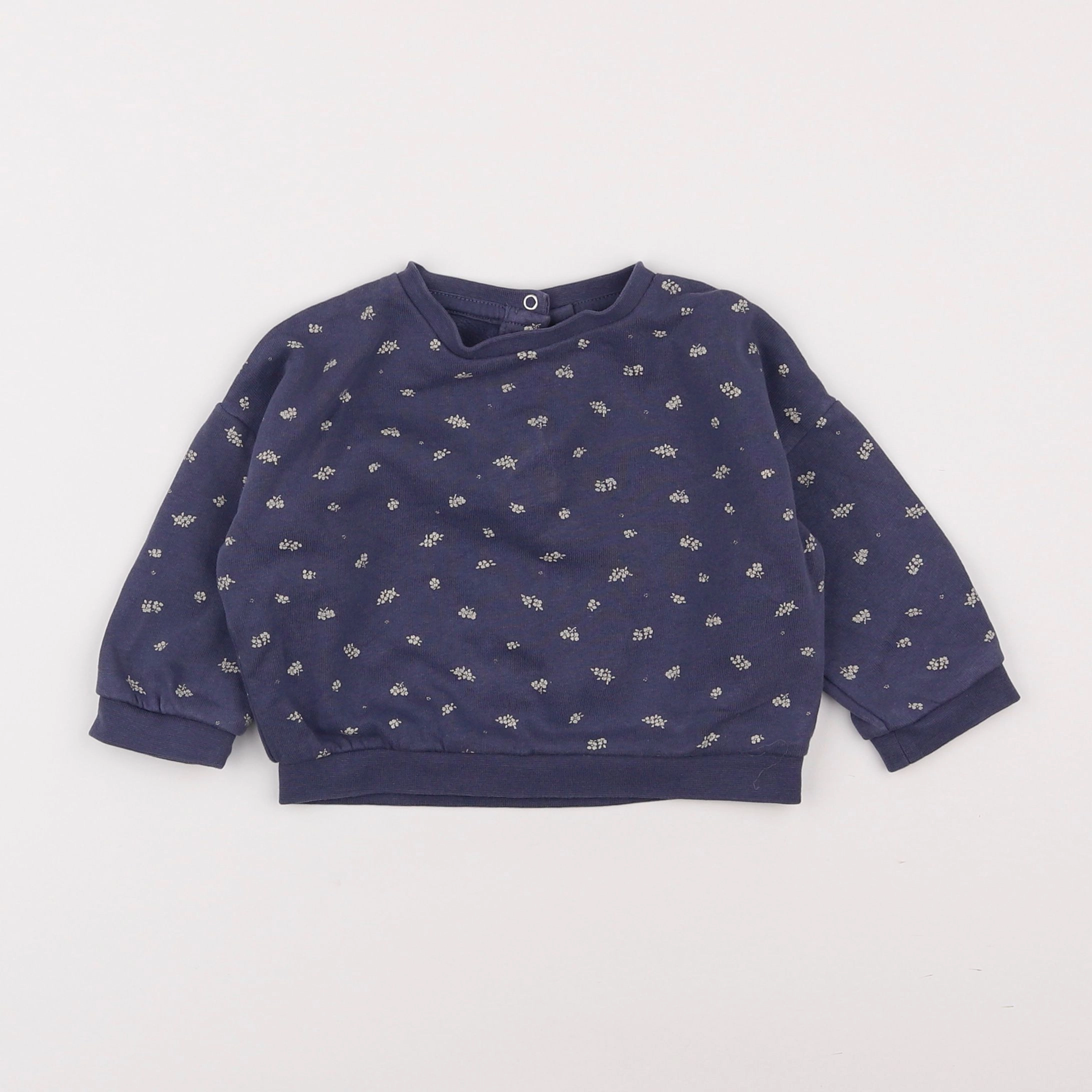 Vertbaudet - sweat bleu - 9 mois