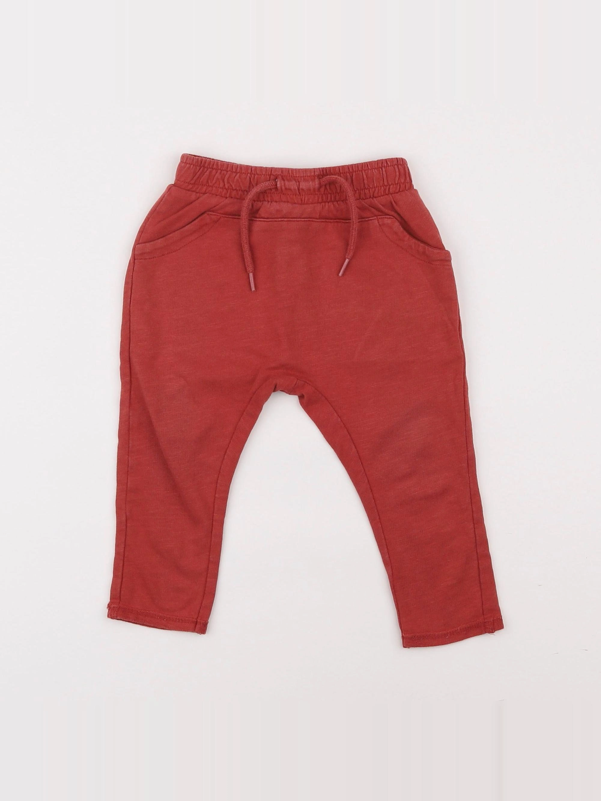 Vertbaudet - jogging rouge - 9 mois