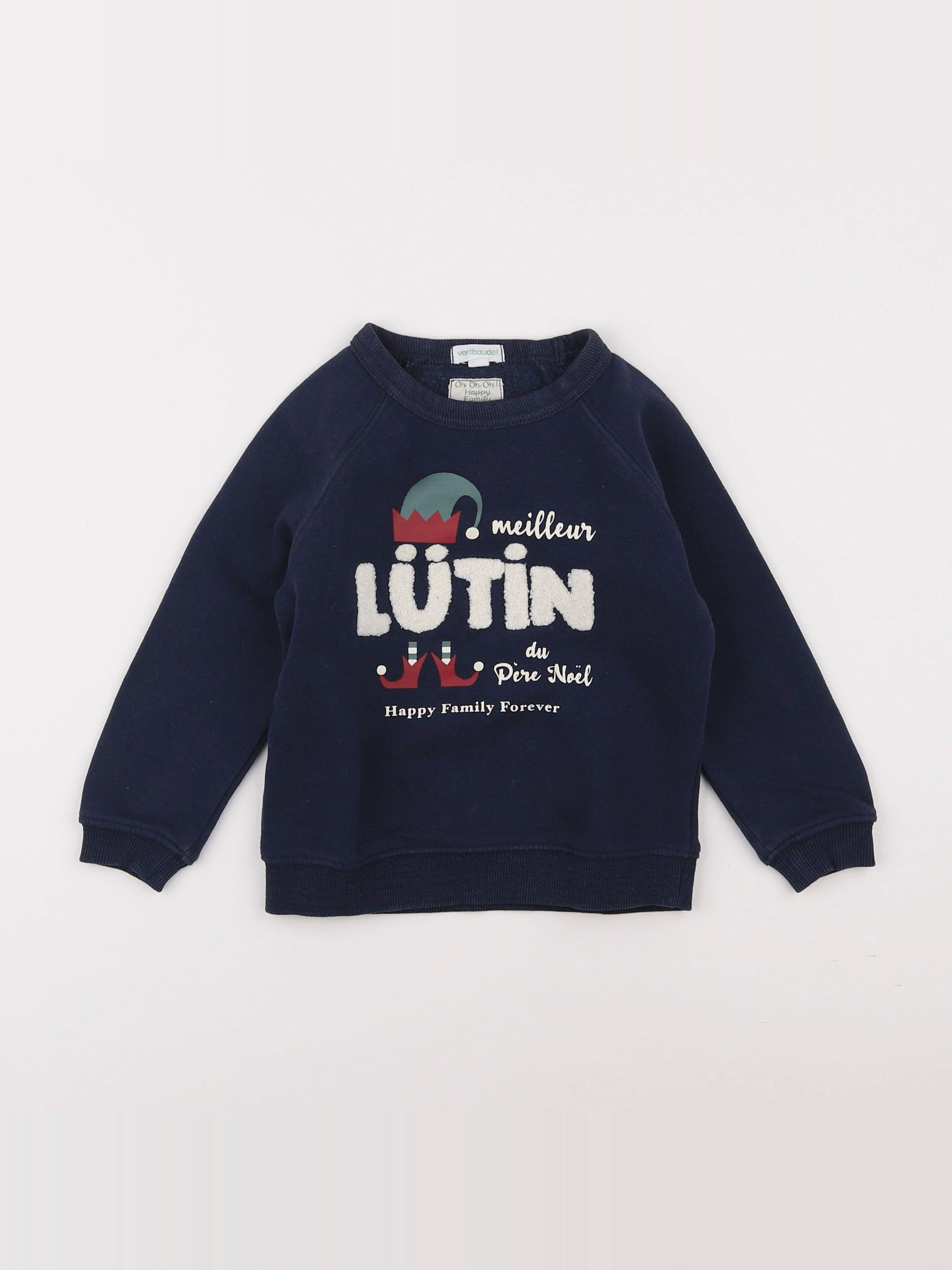 Vertbaudet - sweat bleu - 3 ans