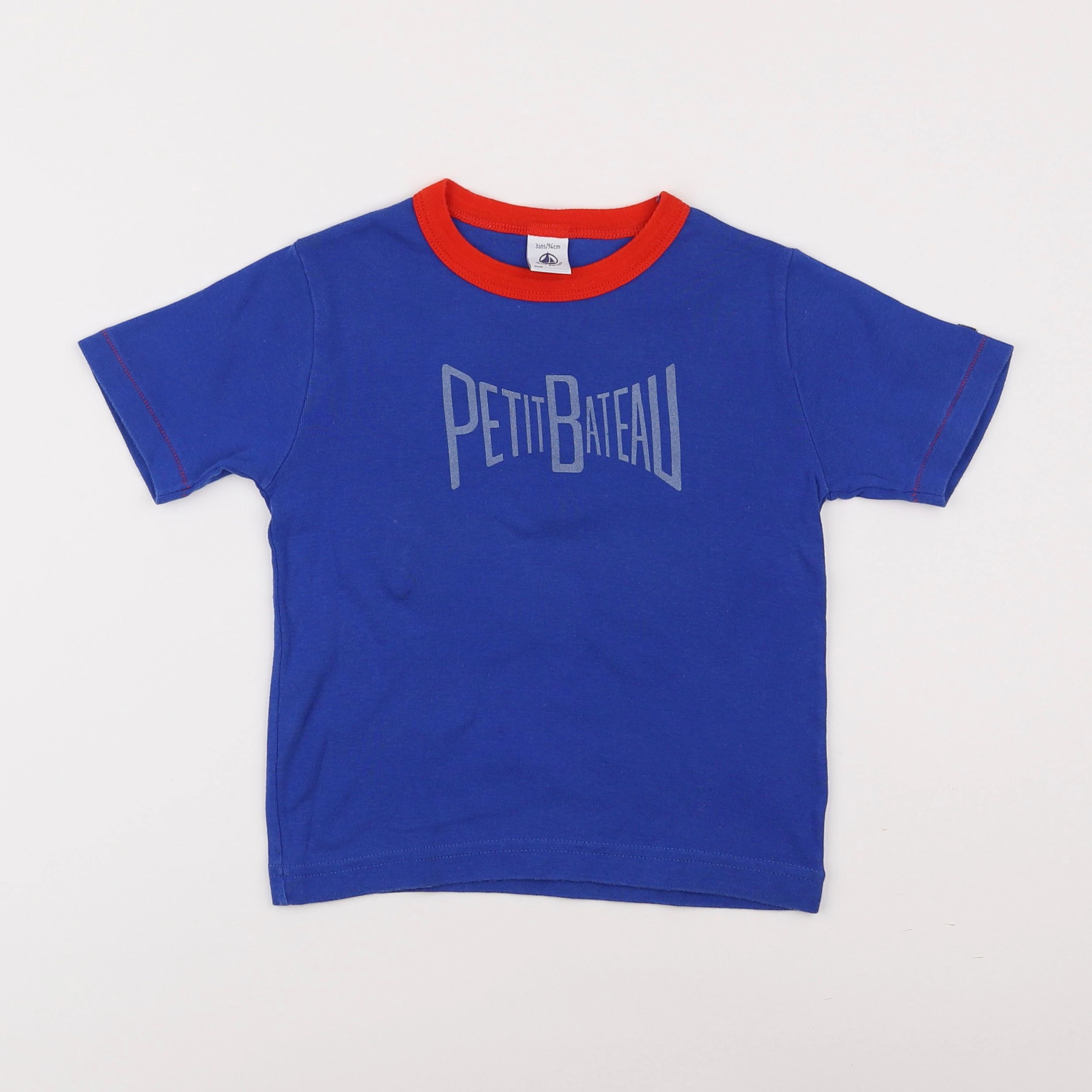 Petit Bateau - maillot de corps bleu - 3 ans