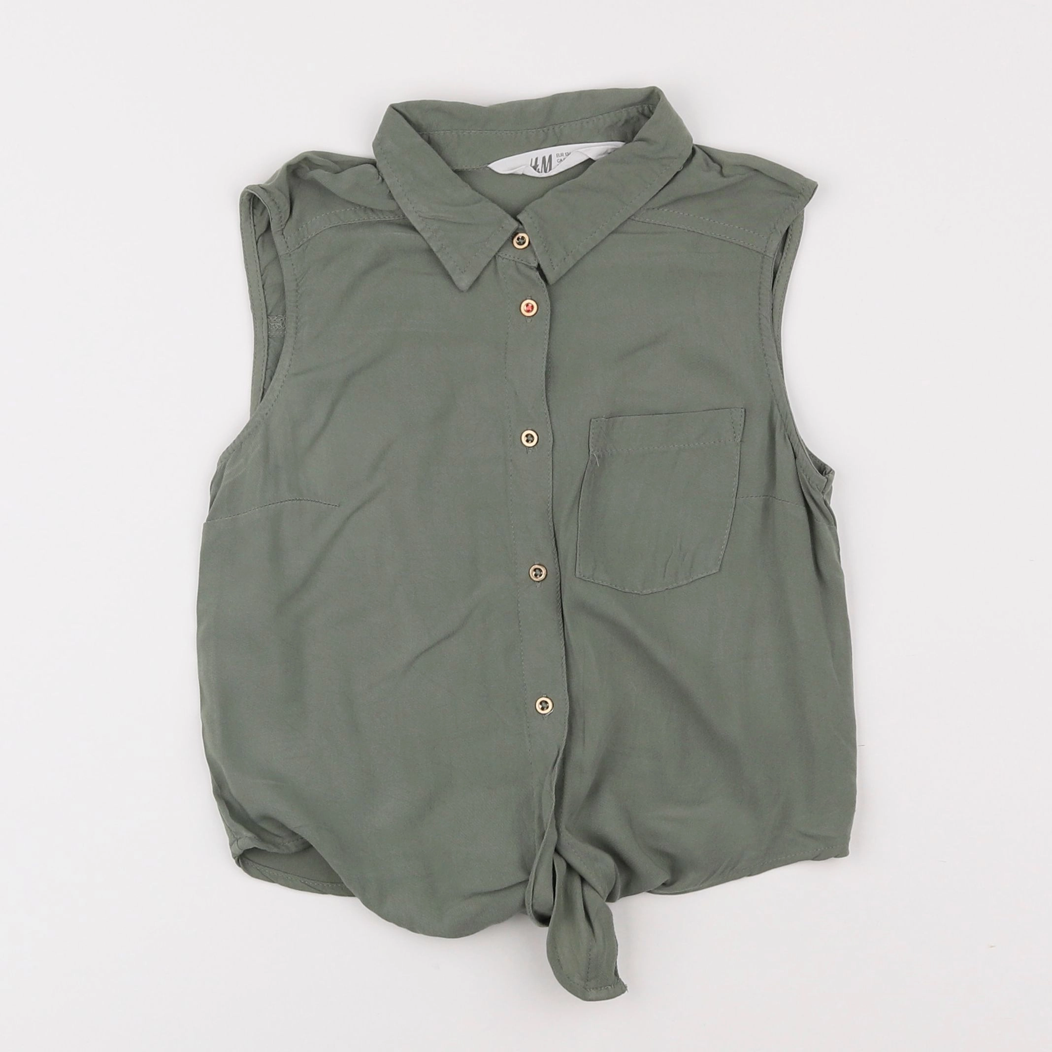 H&M - blouse vert - 8/9 ans