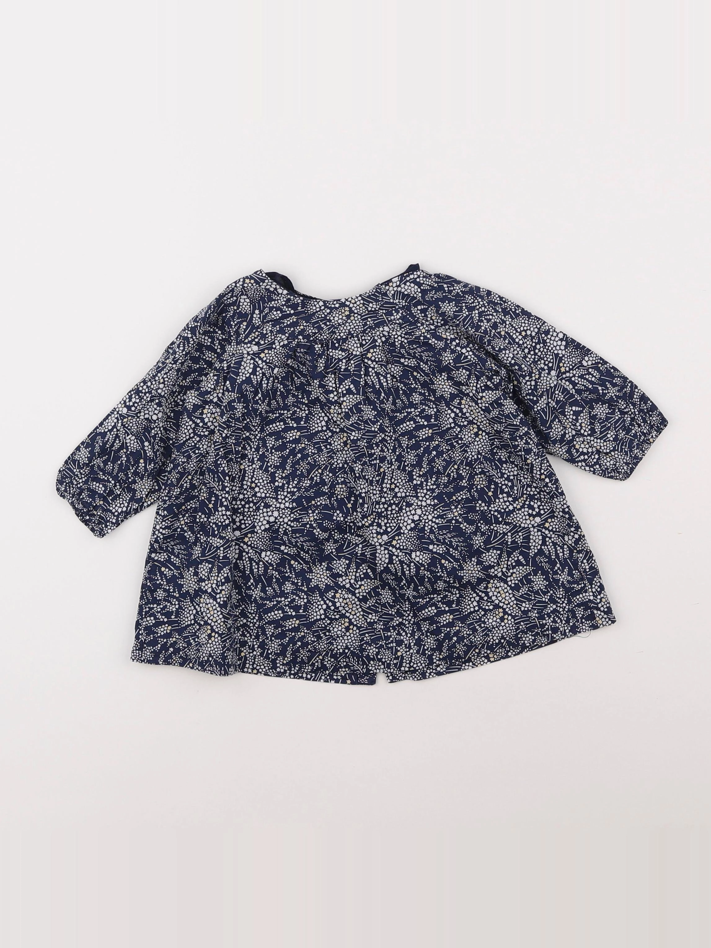 Jacadi - robe liberty bleu - 6 mois