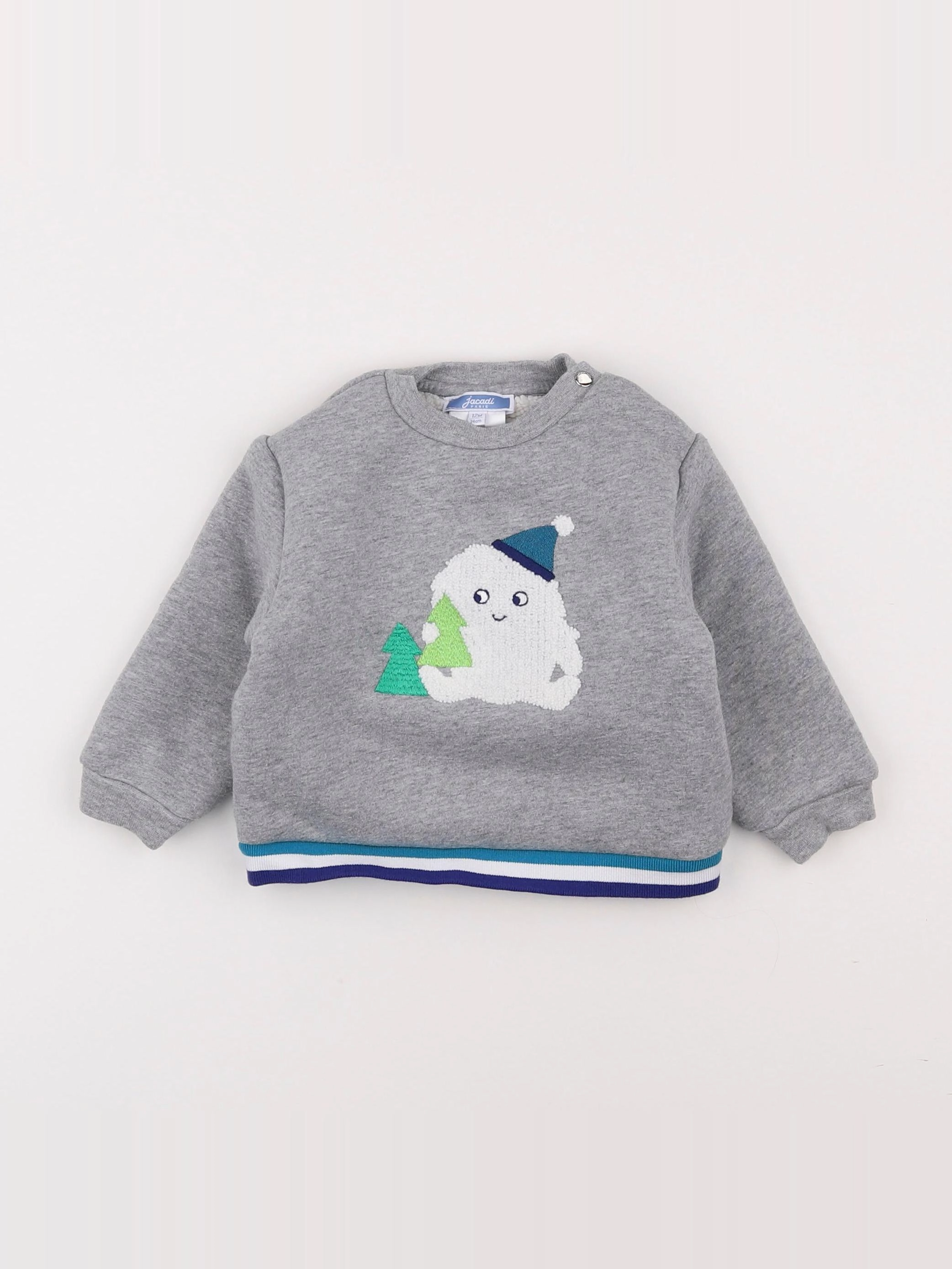 Jacadi - sweat gris - 12 mois