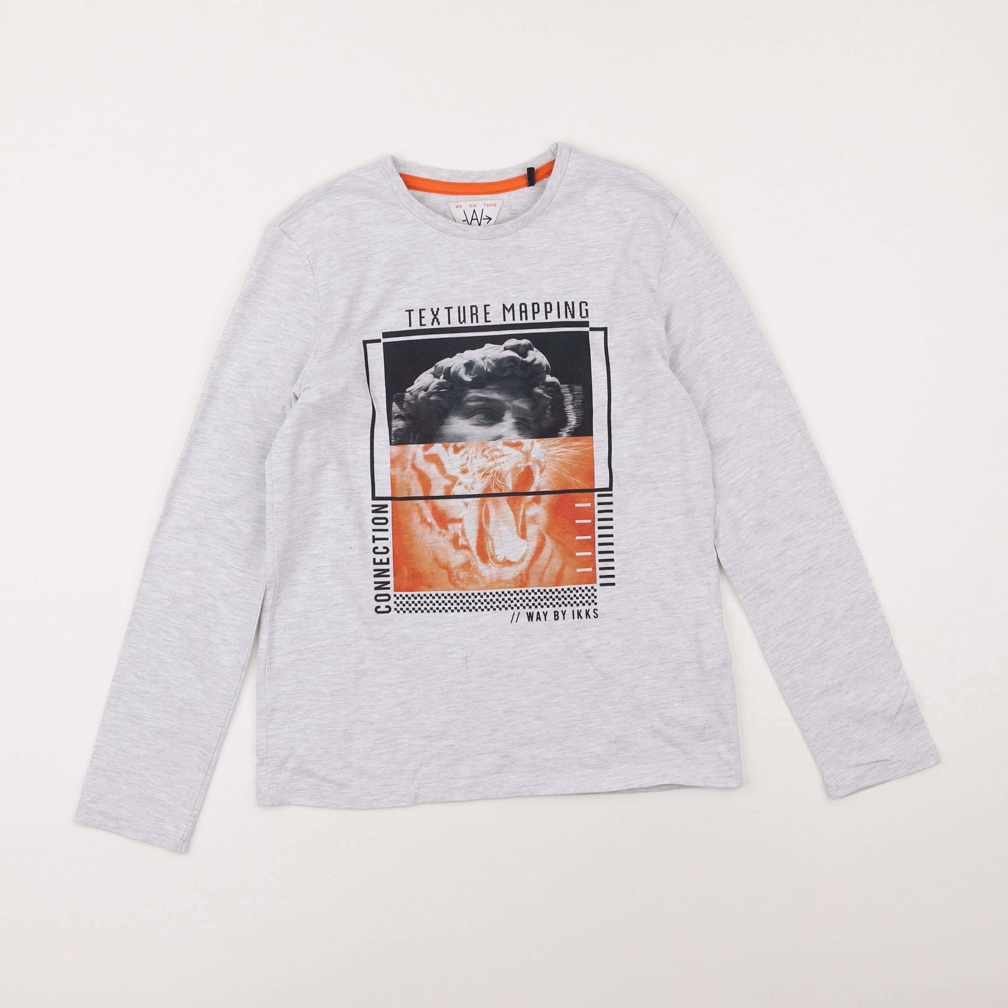 IKKS - tee-shirt gris - 10 ans