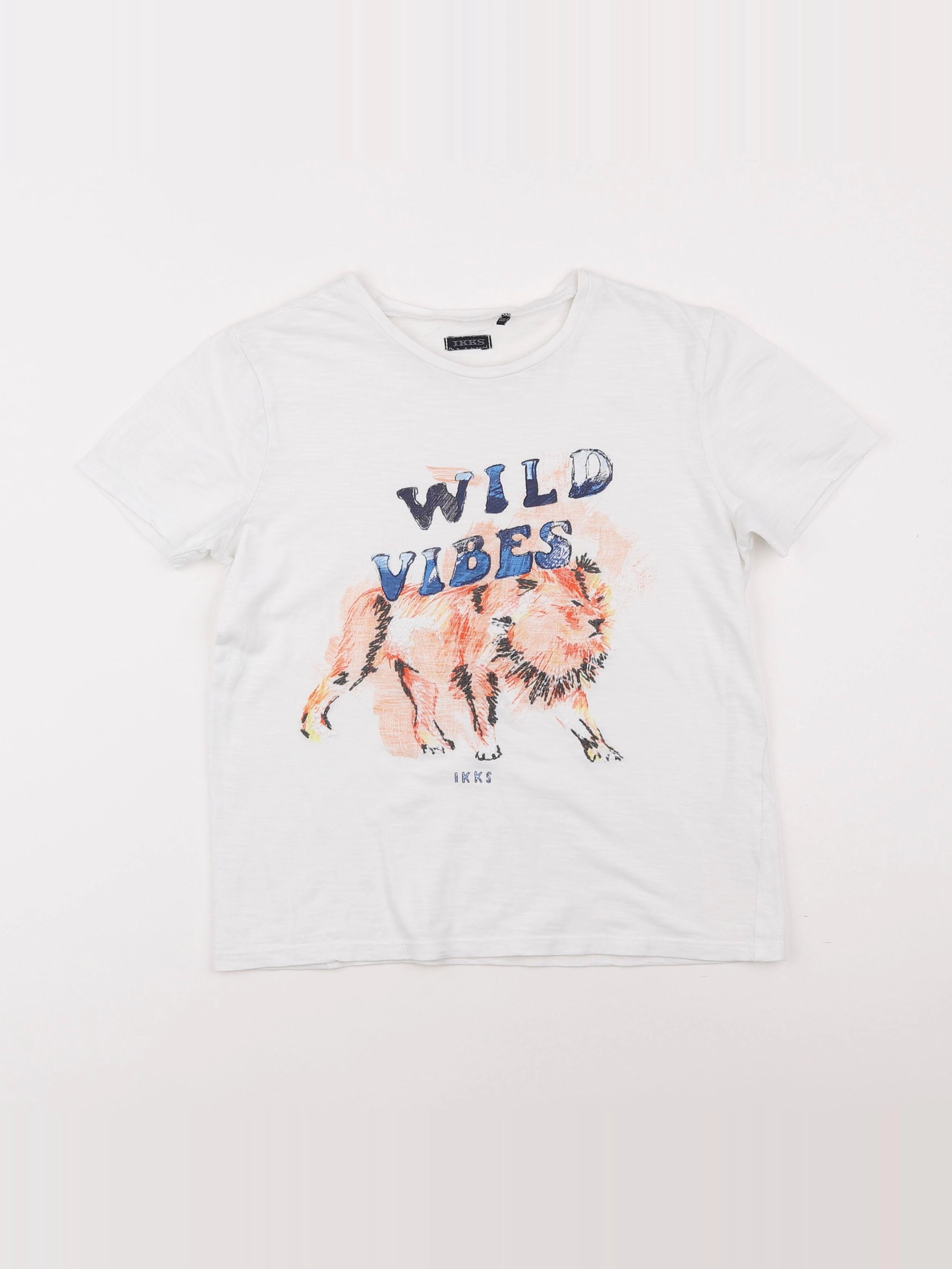IKKS - tee-shirt blanc - 10 ans