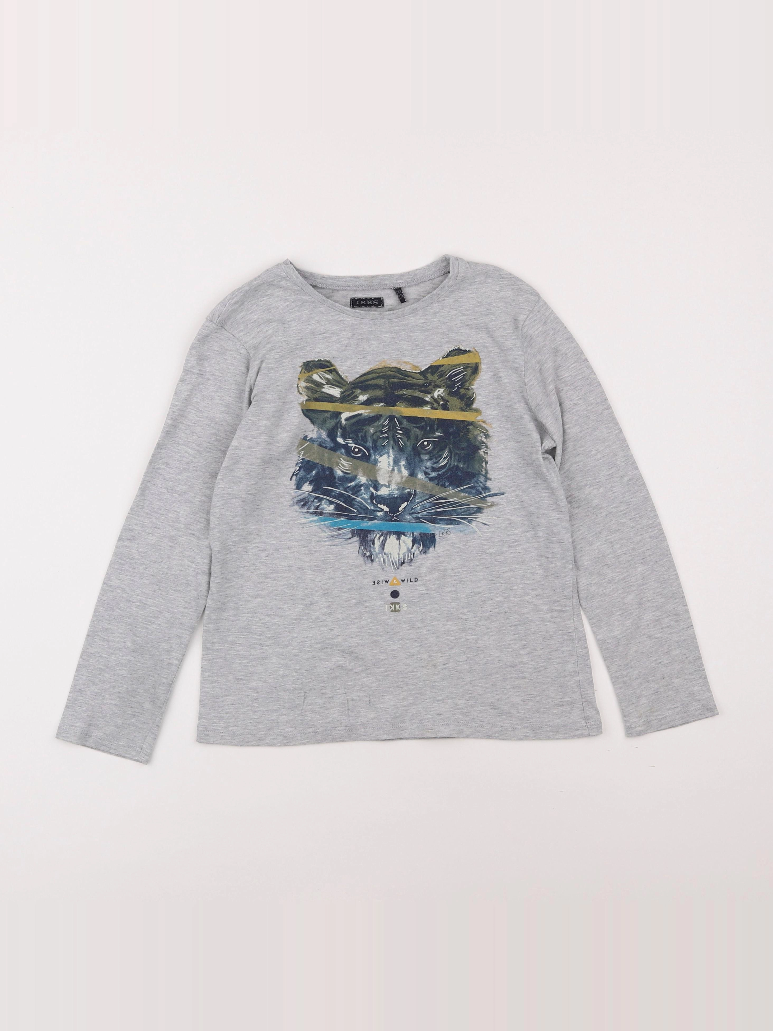 IKKS - tee-shirt gris - 8 ans