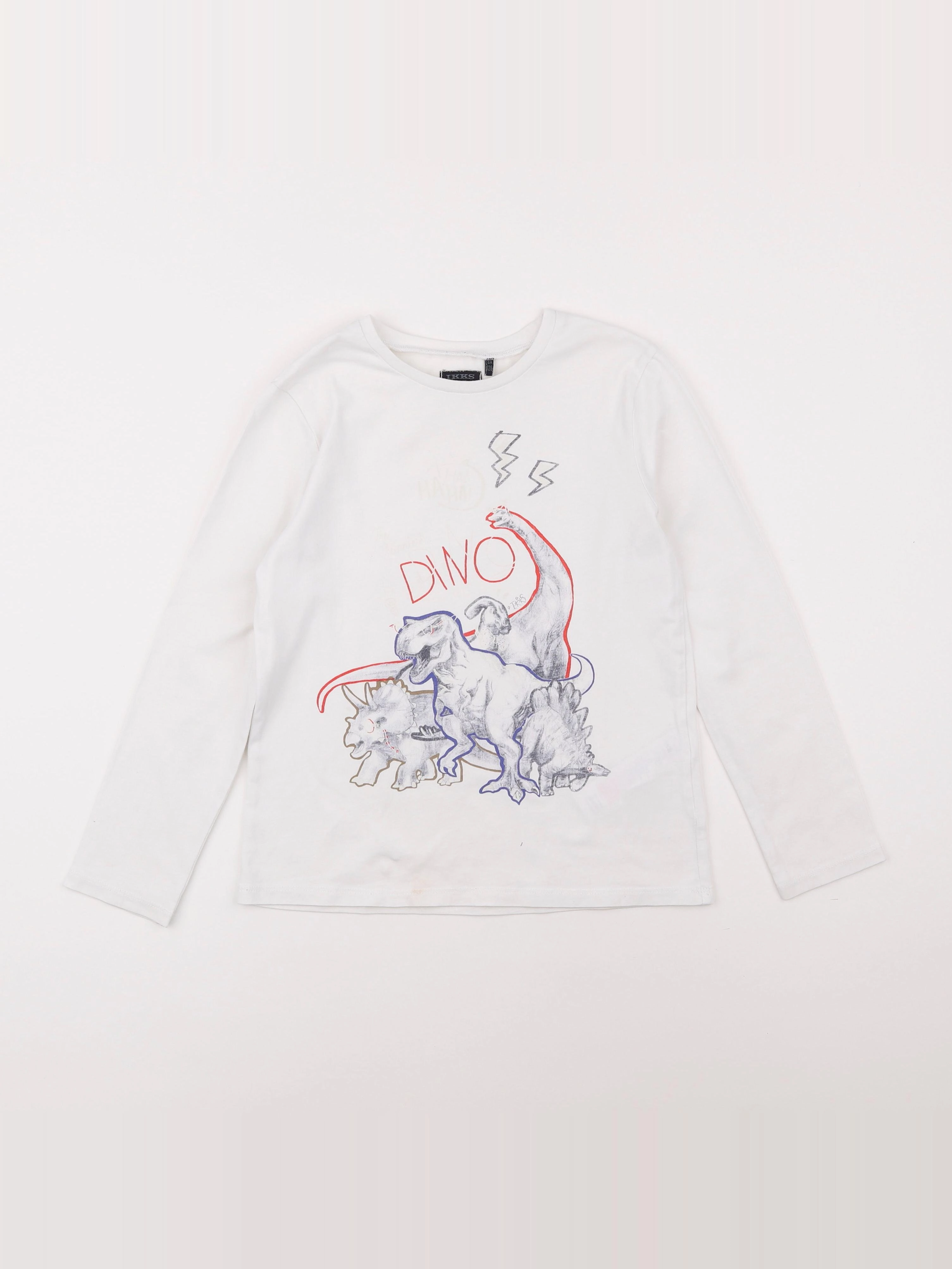 IKKS - tee-shirt blanc - 8 ans