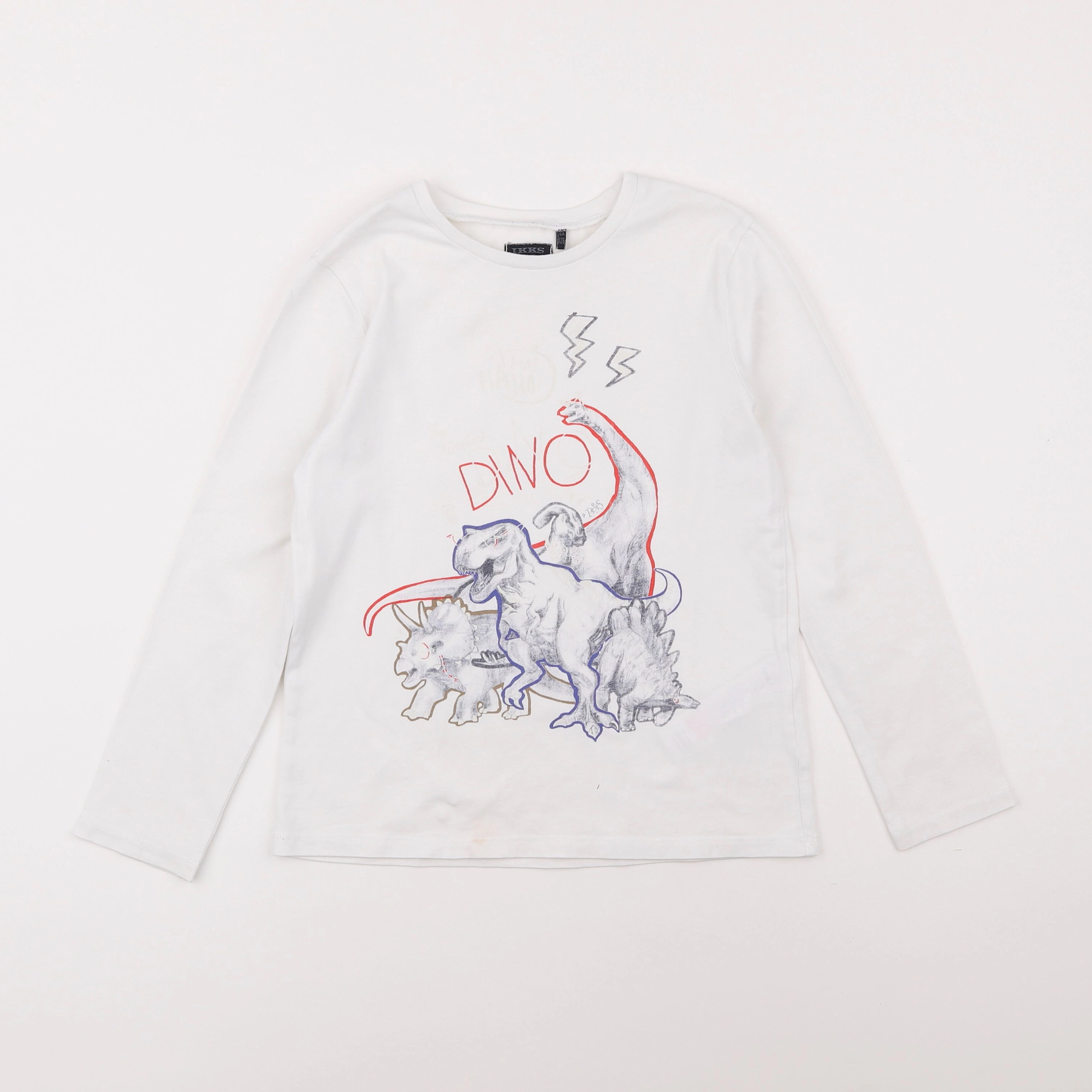 IKKS - tee-shirt blanc - 8 ans