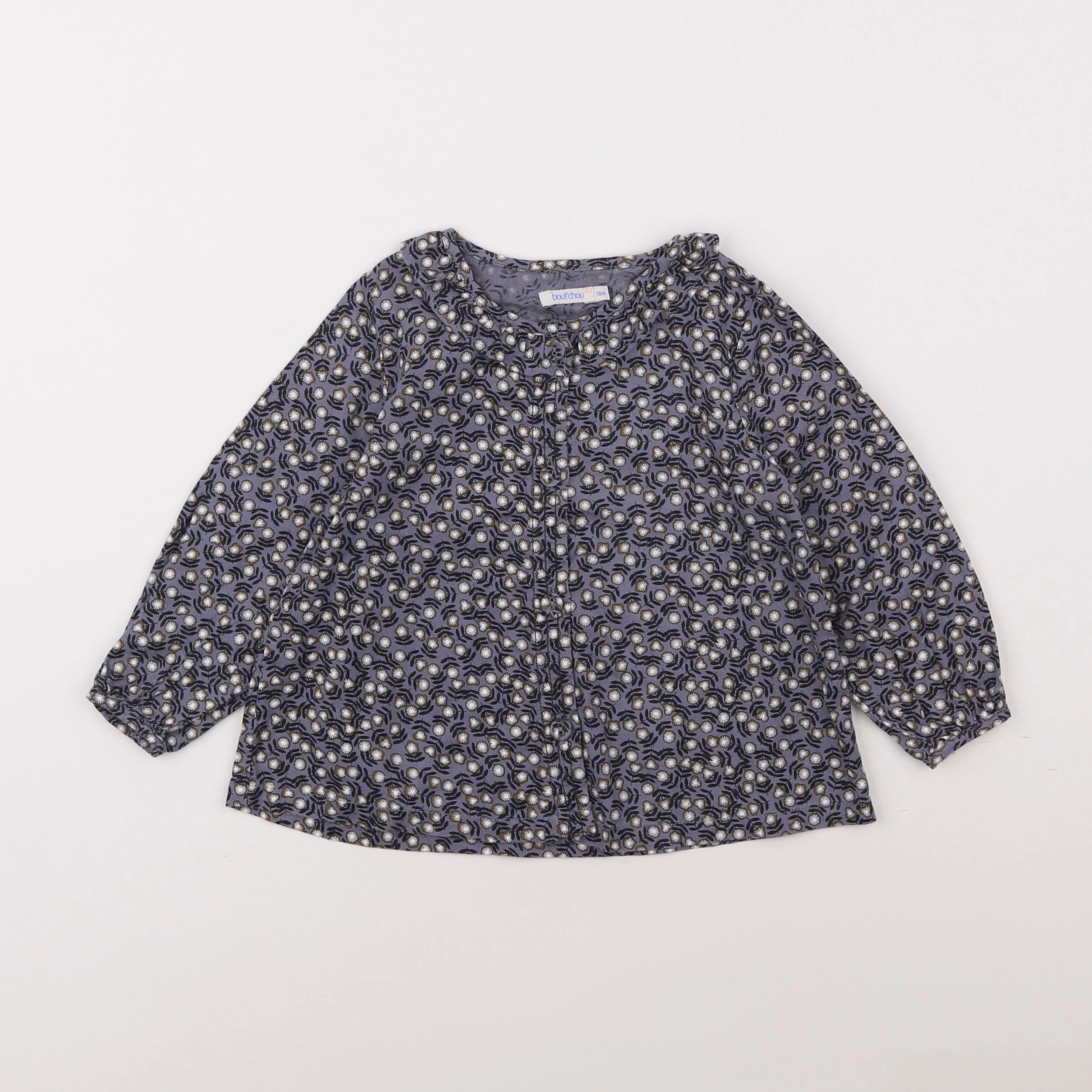 Boutchou - blouse bleu - 18 mois