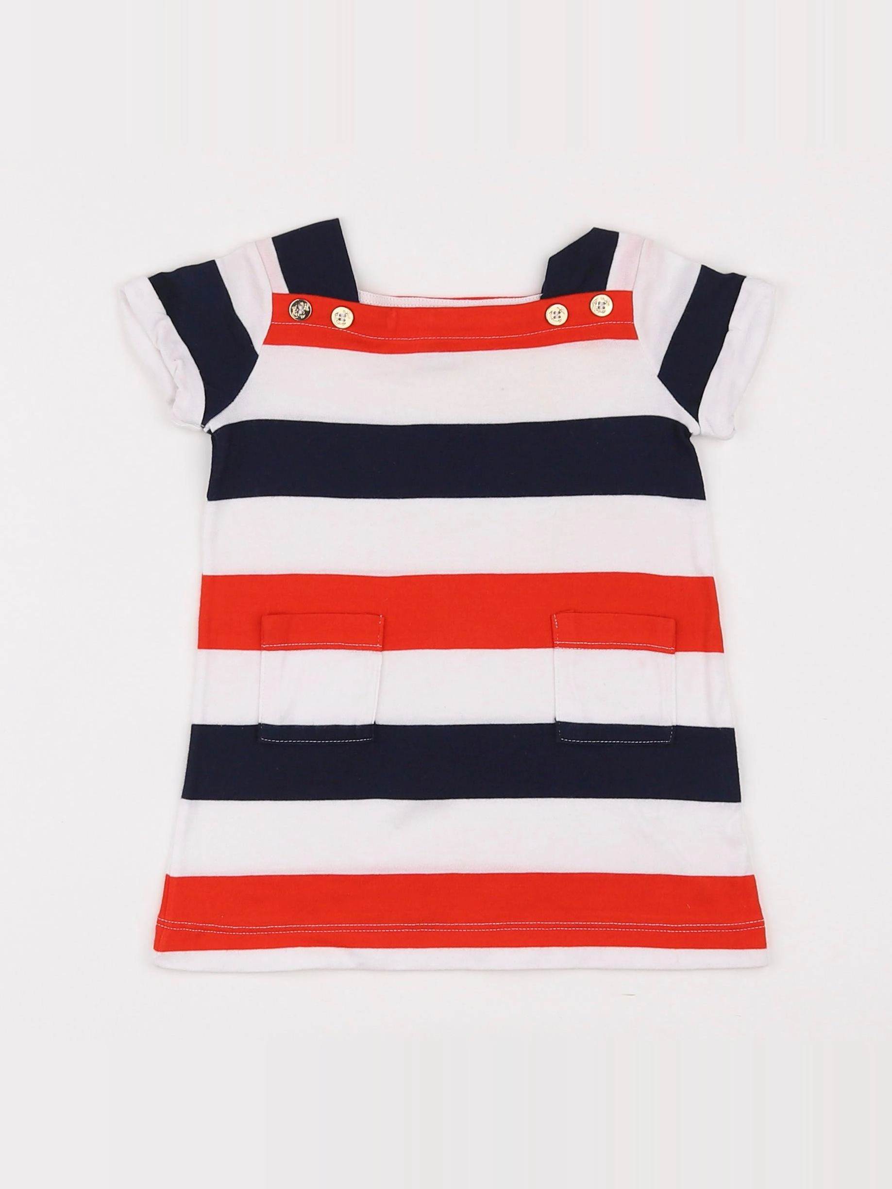 Petit Bateau - robe multicolore - 6 mois