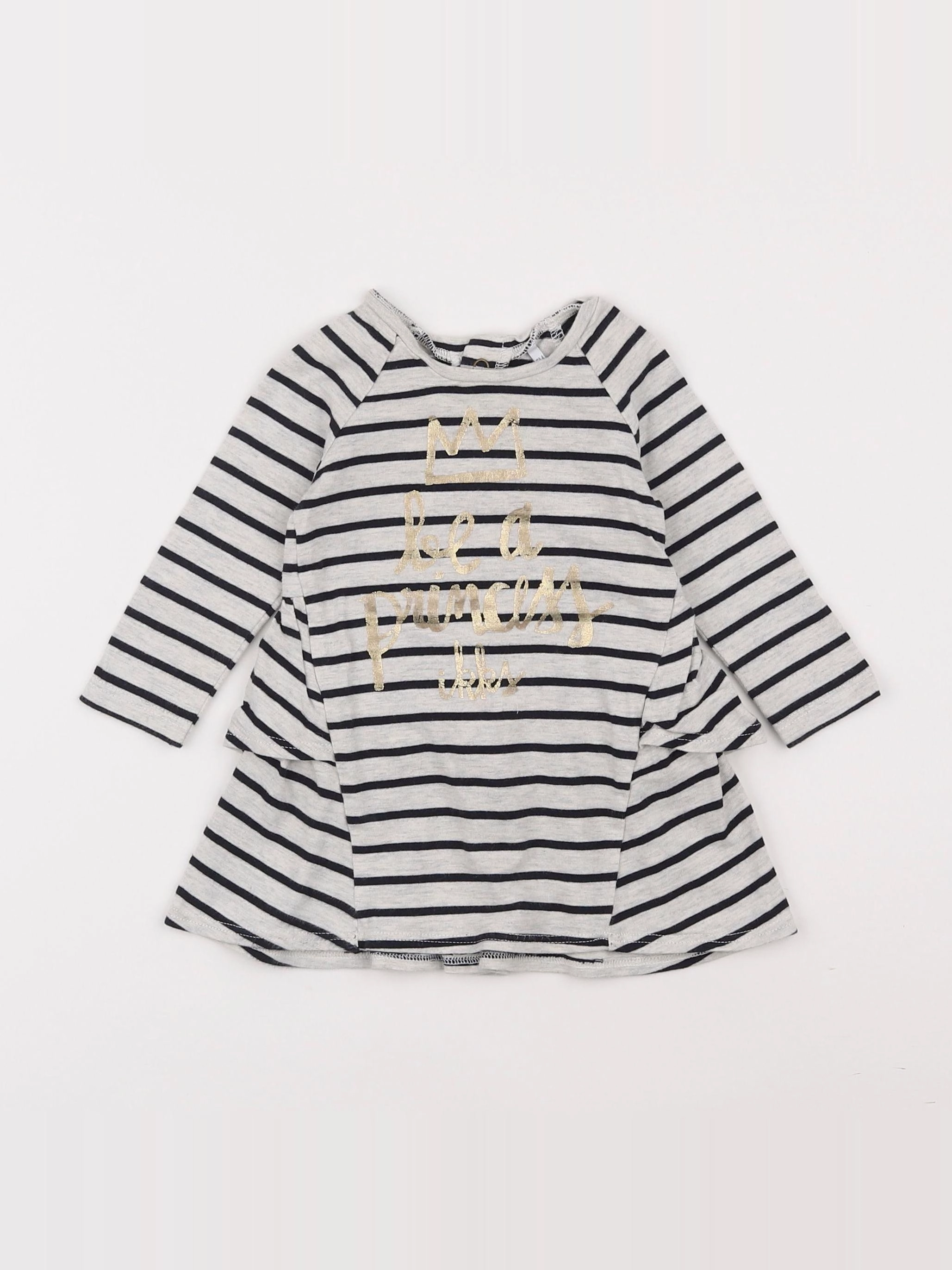 IKKS - robe gris, noir - 6 mois