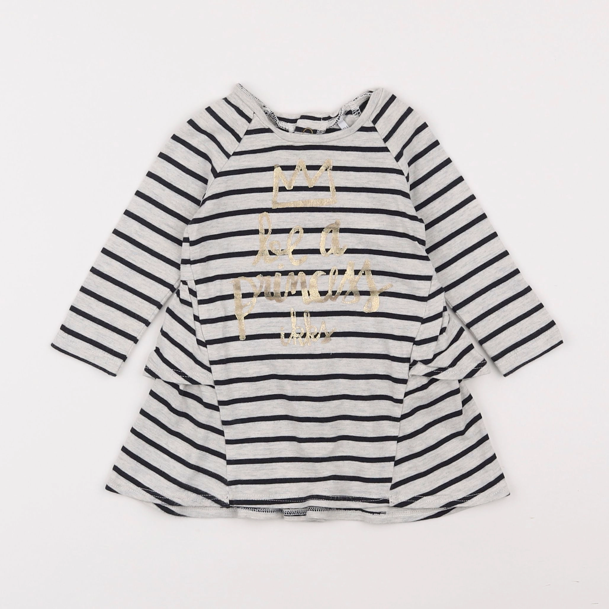 IKKS - robe gris, noir - 6 mois
