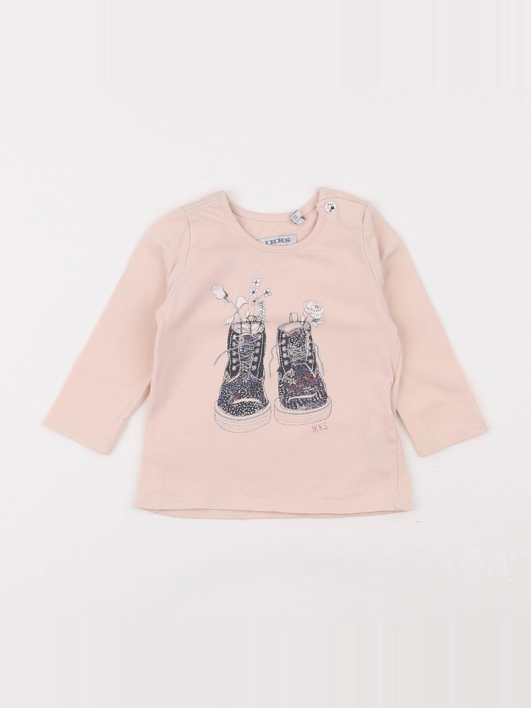 IKKS - tee-shirt rose - 6 mois