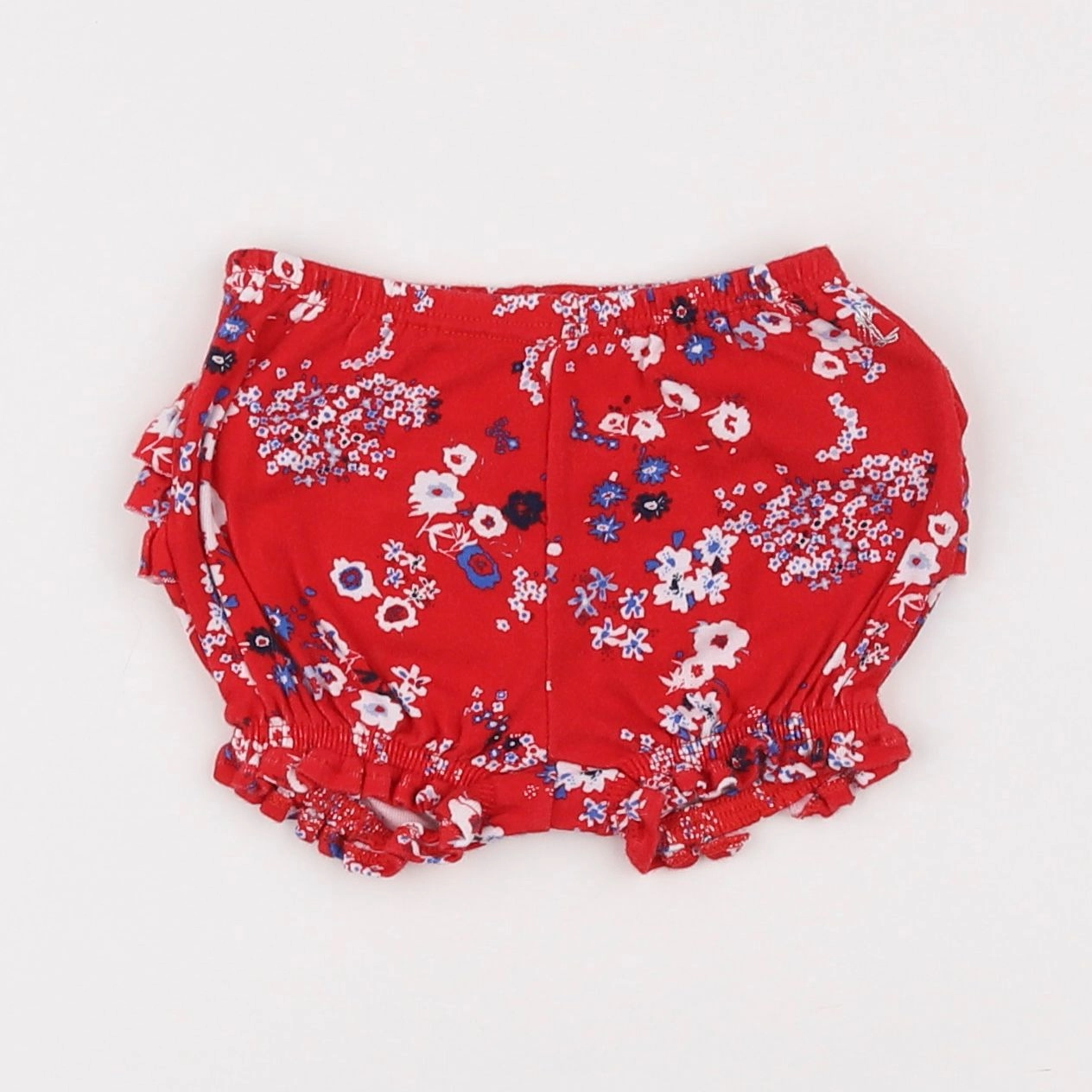 Petit Bateau - bloomer volants au dos rouge - 3 mois