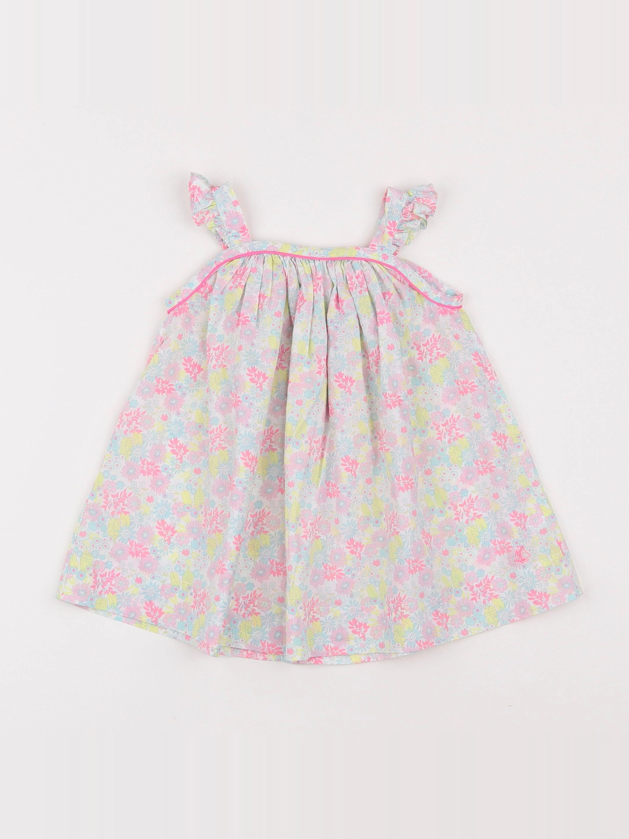 Petit Bateau - robe multicolore - 6 mois
