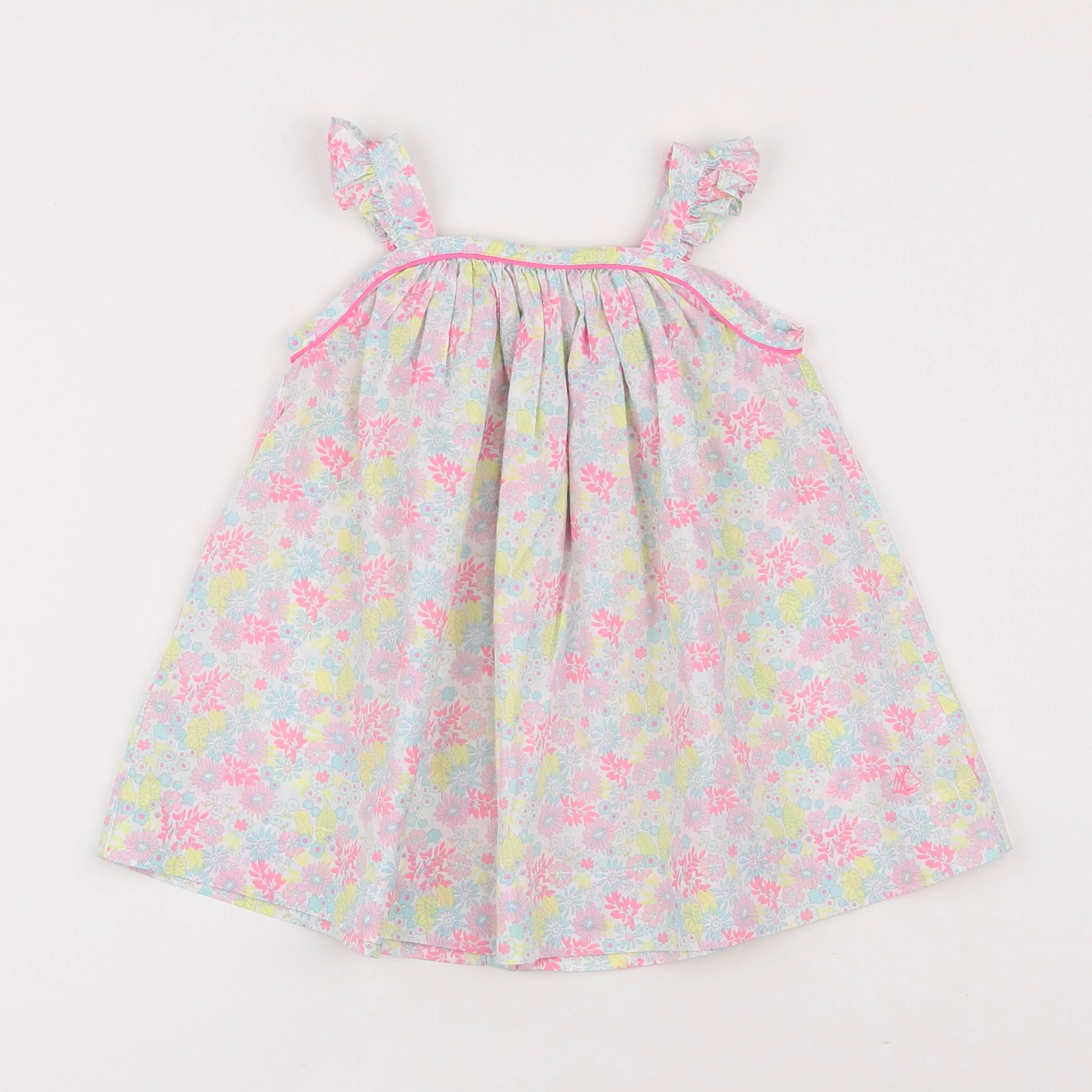 Petit Bateau - robe multicolore - 6 mois