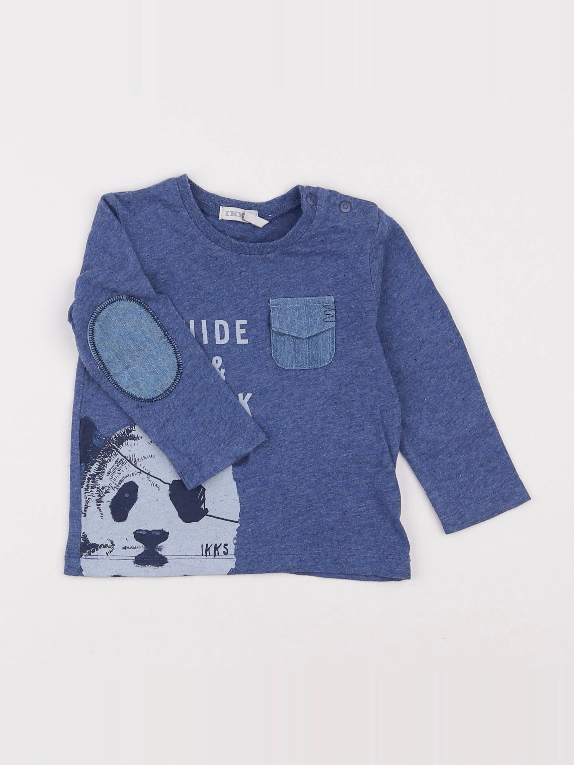 IKKS - tee-shirt bleu - 6 mois